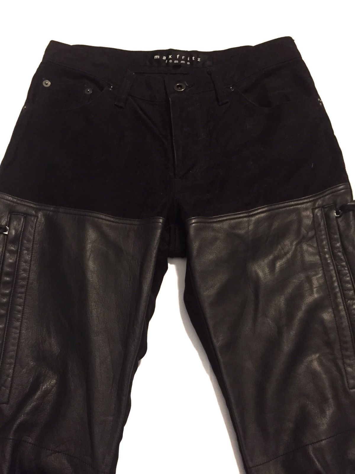 Japanese Brand × Leather Black cow leather bootcut pant made in Japan Size US 28 / EU 44 - 3 Thumbnail