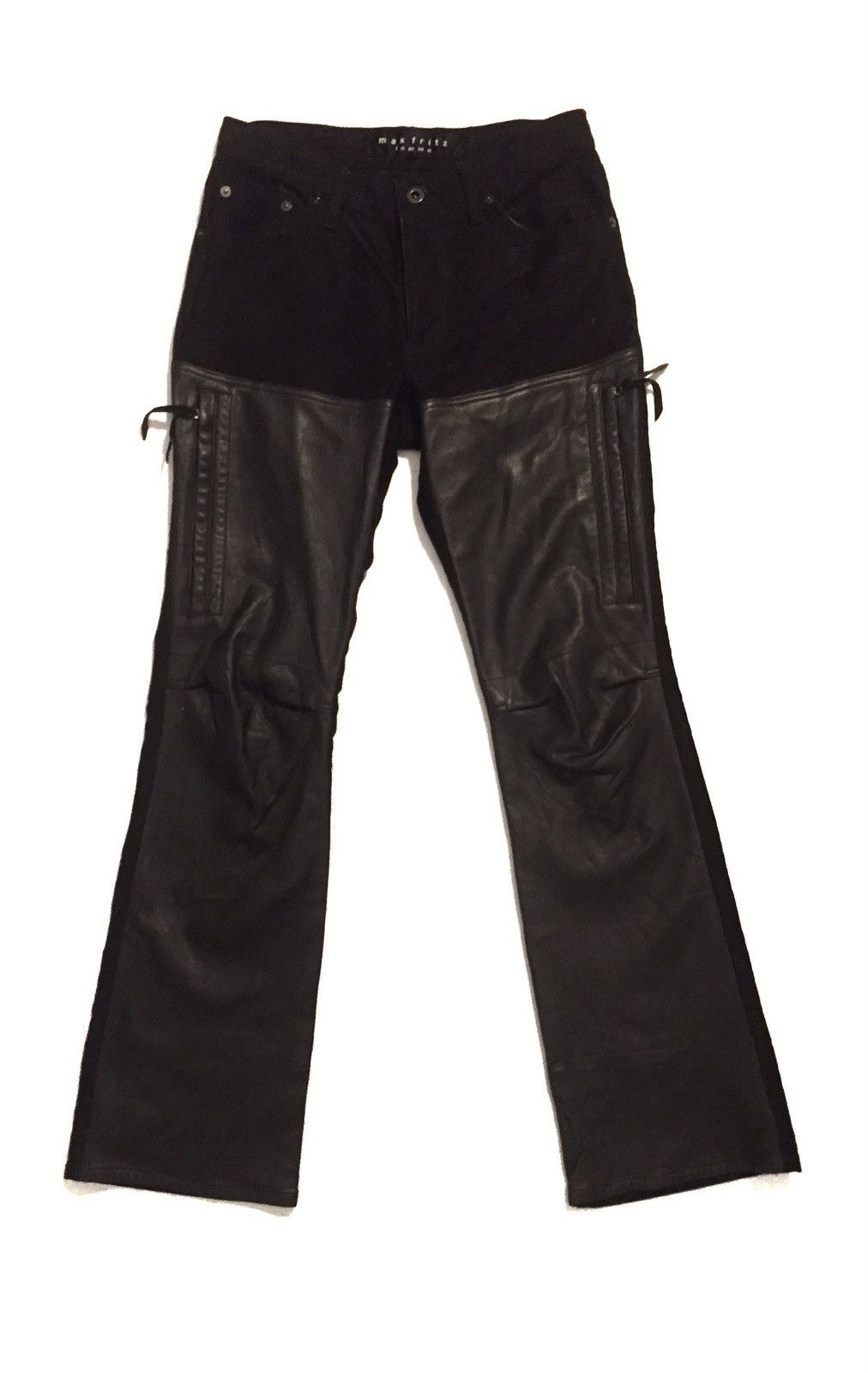 Japanese Brand × Leather Black cow leather bootcut pant made in Japan Size US 28 / EU 44 - 1 Thumbnail