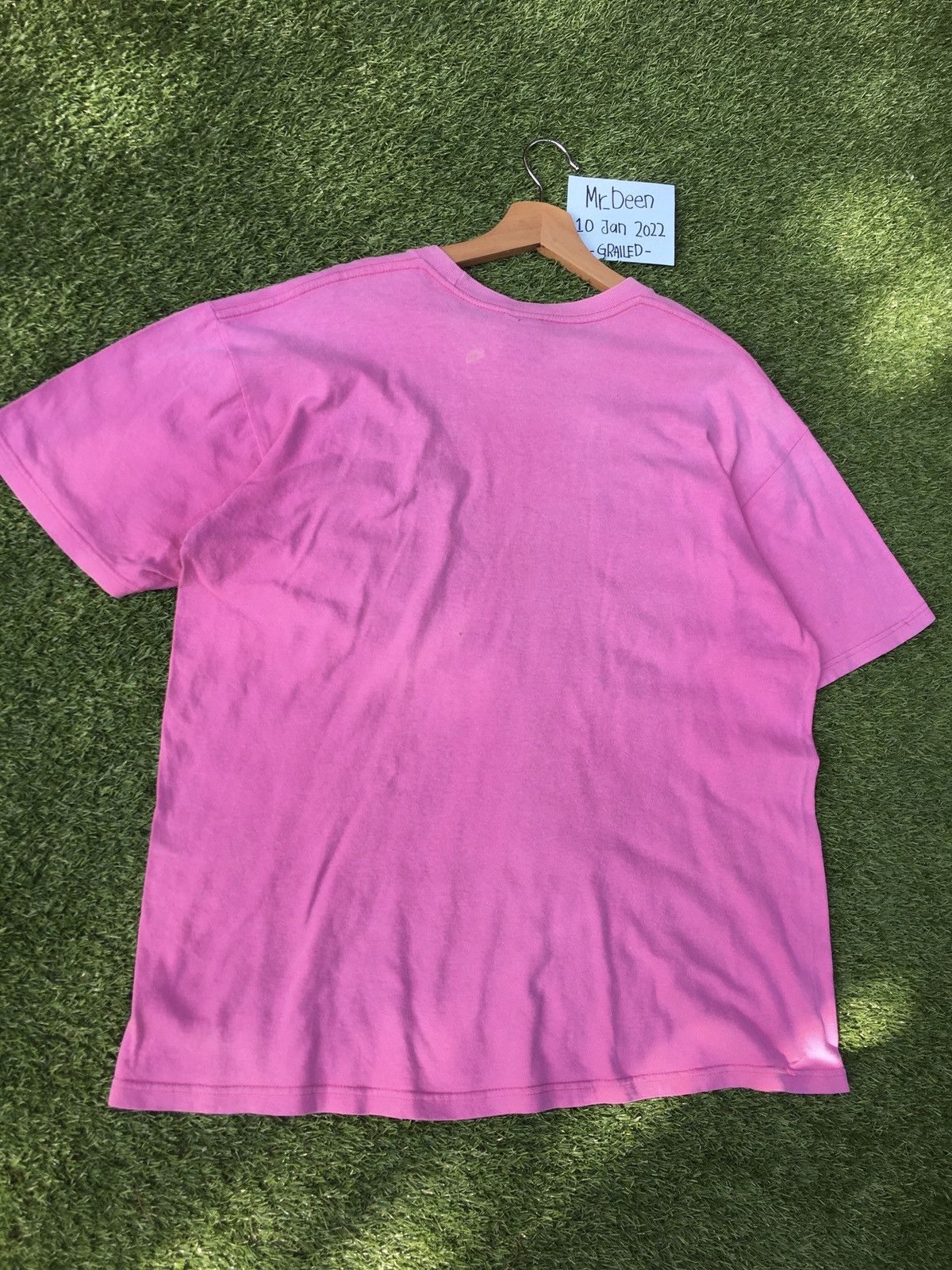 Stussy Vintage 90s Stussy Center Big Logo Pink T shirt Size US L / EU 52-54 / 3 - 12 Thumbnail