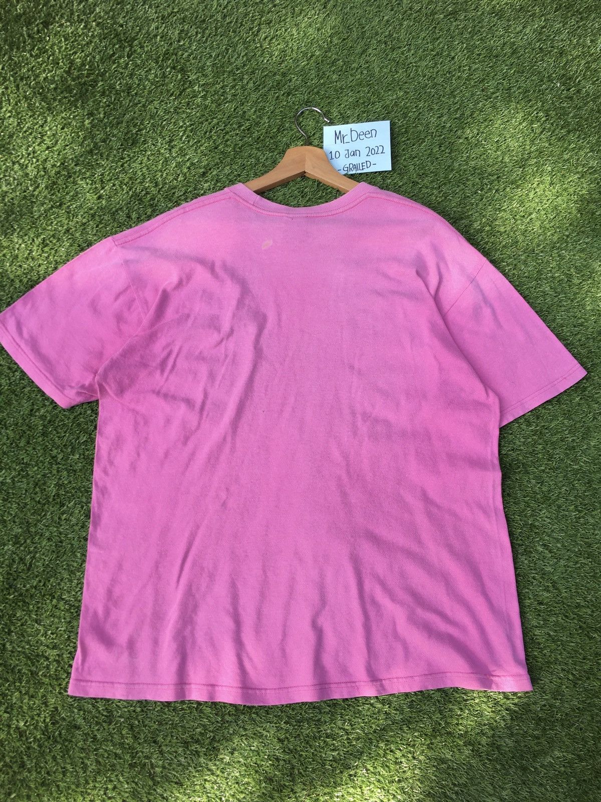 Stussy Vintage 90s Stussy Center Big Logo Pink T shirt Size US L / EU 52-54 / 3 - 11 Thumbnail