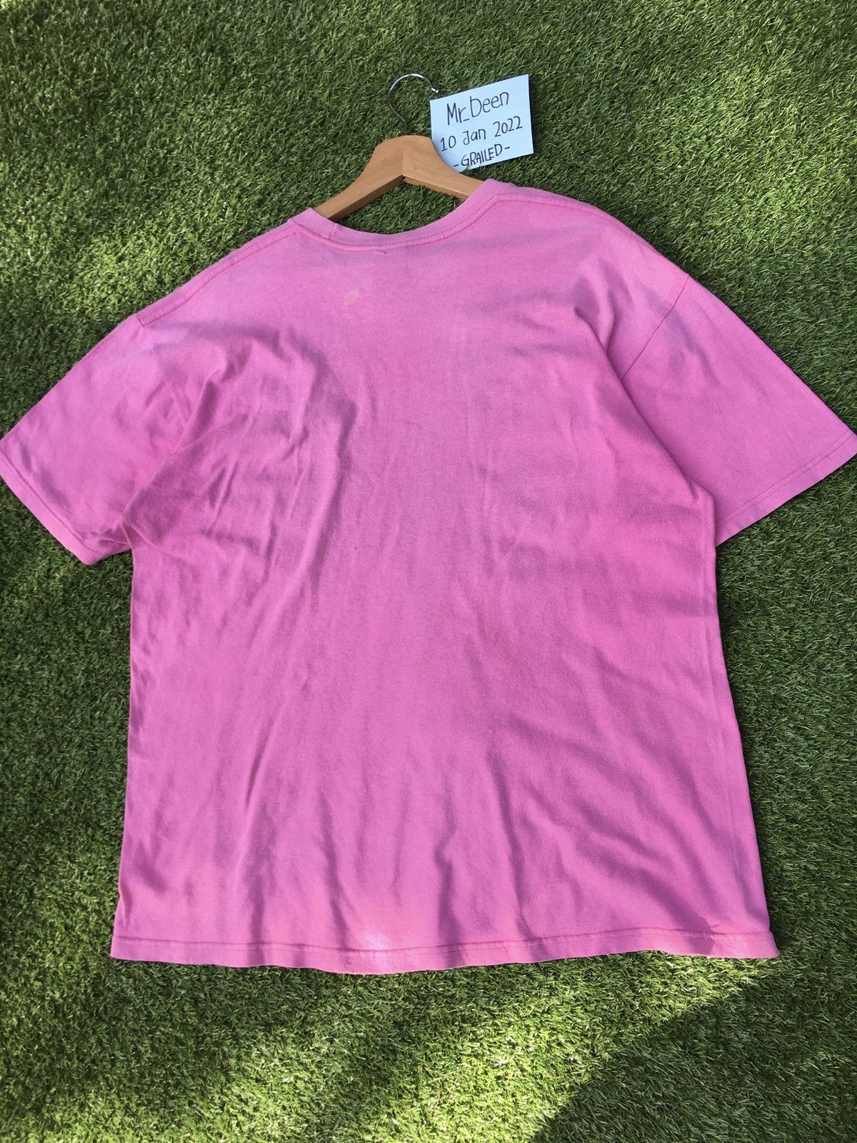 Stussy Vintage 90s Stussy Center Big Logo Pink T shirt Size US L / EU 52-54 / 3 - 13 Thumbnail