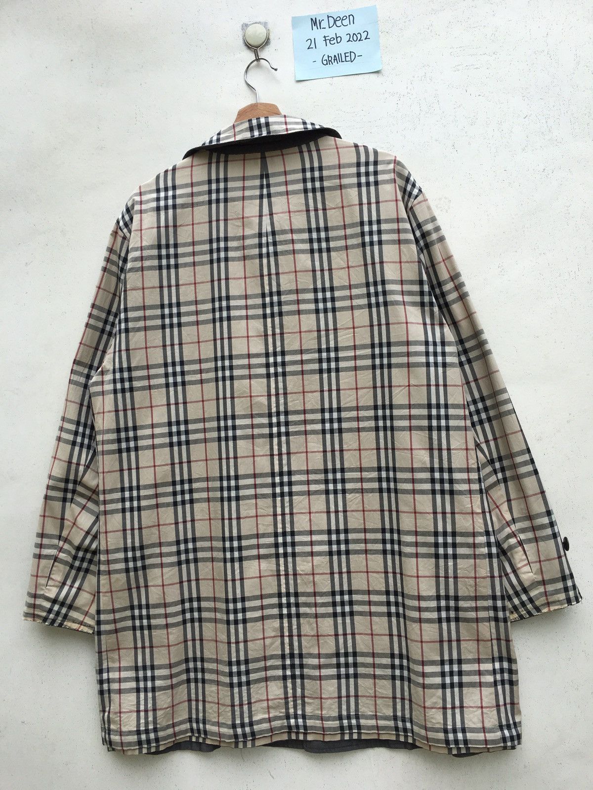 Burberry Vintage Burberry Checkered Long Jacket Reversible Size US XL / EU 56 / 4 - 19 Thumbnail