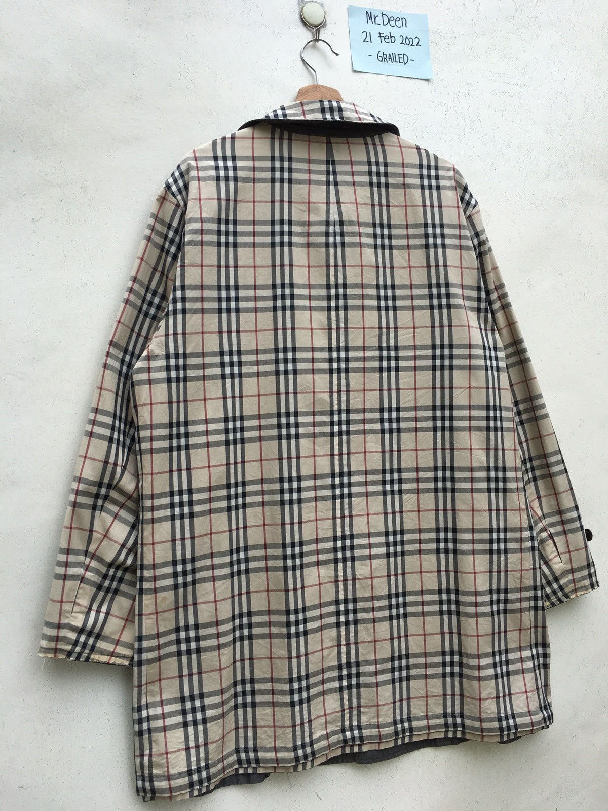Burberry Vintage Burberry Checkered Long Jacket Reversible Size US XL / EU 56 / 4 - 18 Thumbnail