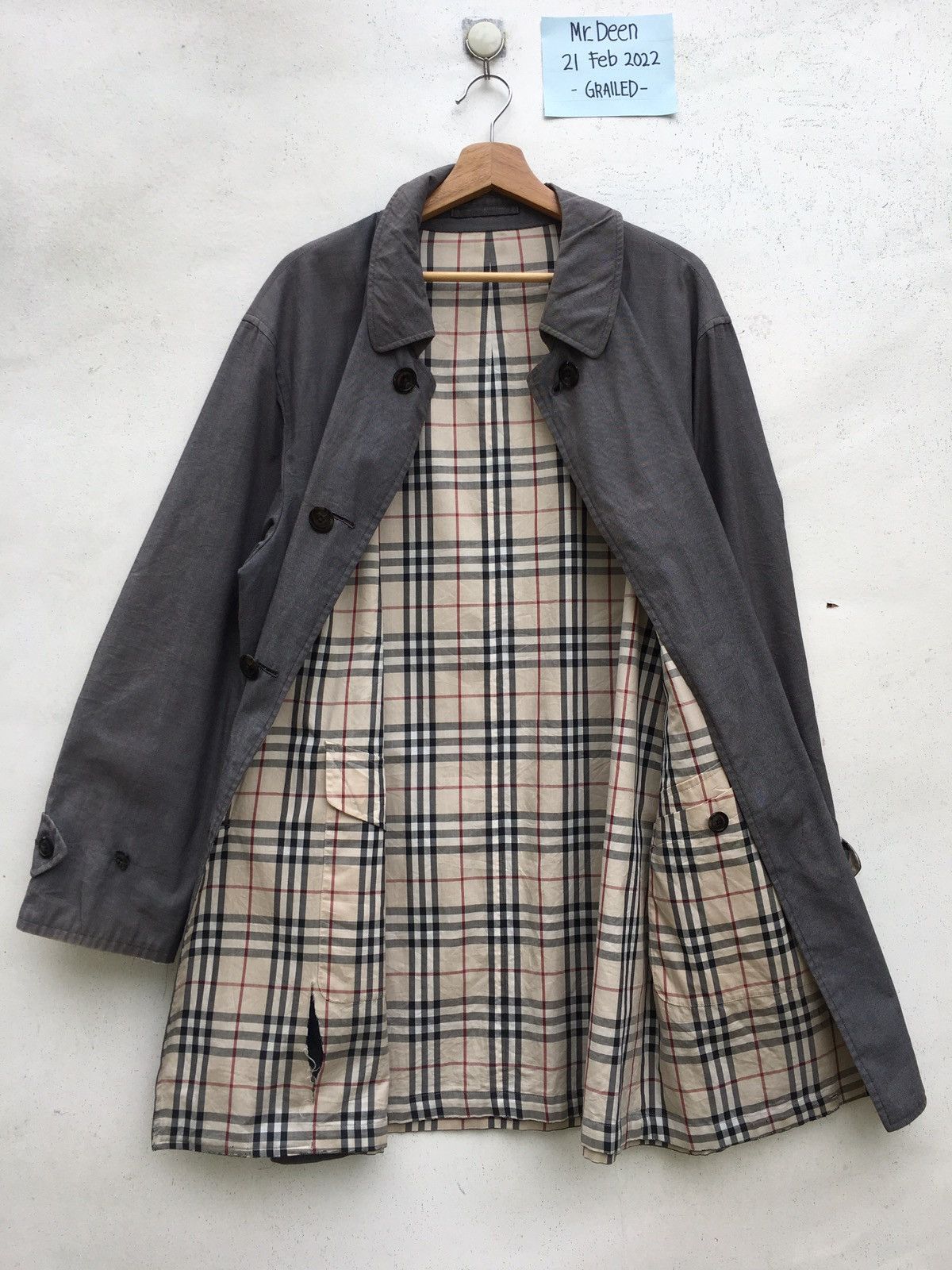 Burberry Vintage Burberry Checkered Long Jacket Reversible Size US XL / EU 56 / 4 - 3 Thumbnail