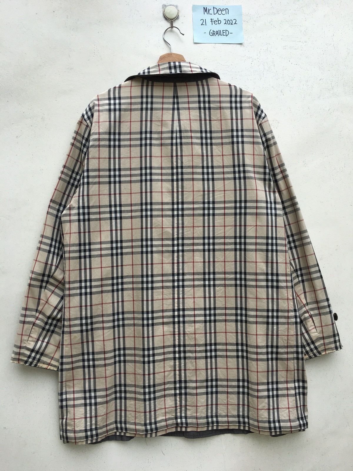 Burberry Vintage Burberry Checkered Long Jacket Reversible Size US XL / EU 56 / 4 - 17 Thumbnail