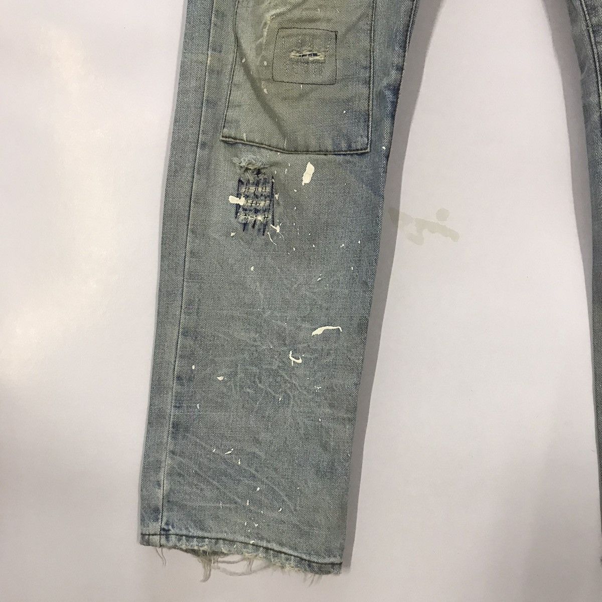 Other FLARED🔥JAPANERS DISTRESSED PATCHWORK DENIM PANTS Size US 30 / EU 46 - 3 Thumbnail