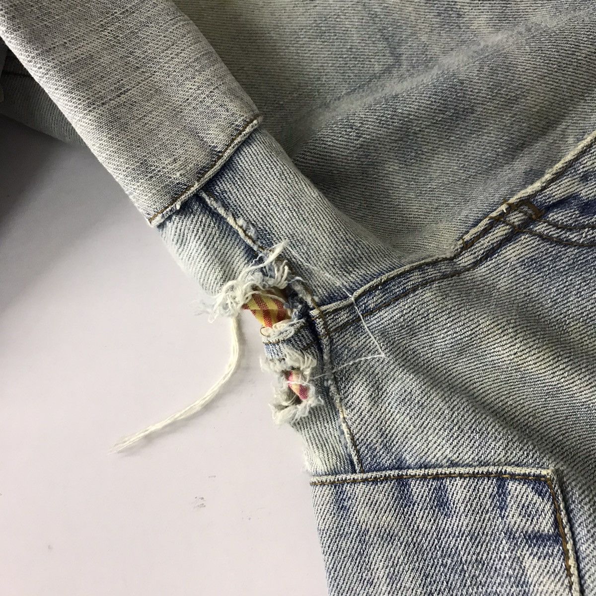 Other FLARED🔥JAPANERS DISTRESSED PATCHWORK DENIM PANTS Size US 30 / EU 46 - 12 Thumbnail