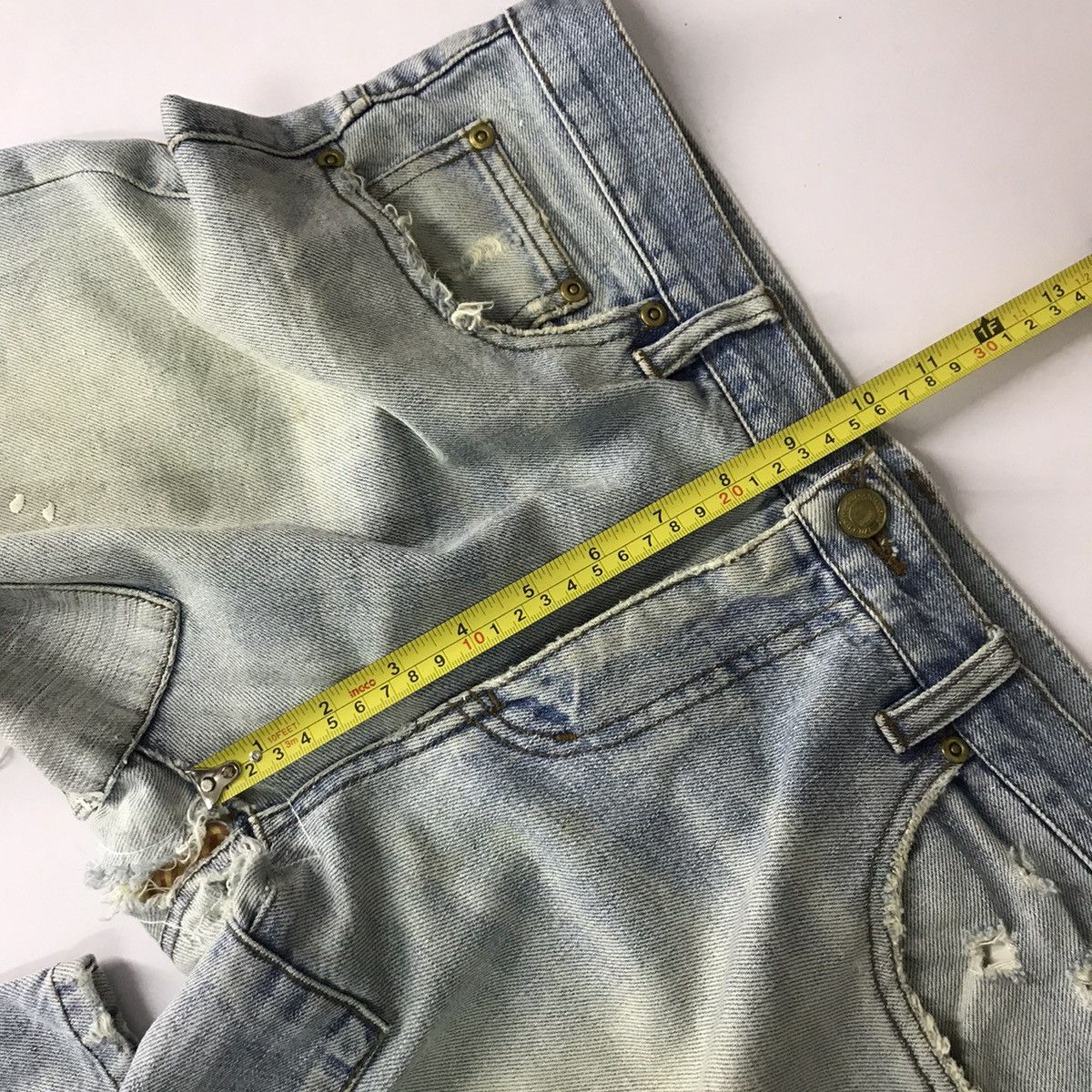 Other FLARED🔥JAPANERS DISTRESSED PATCHWORK DENIM PANTS Size US 30 / EU 46 - 16 Thumbnail