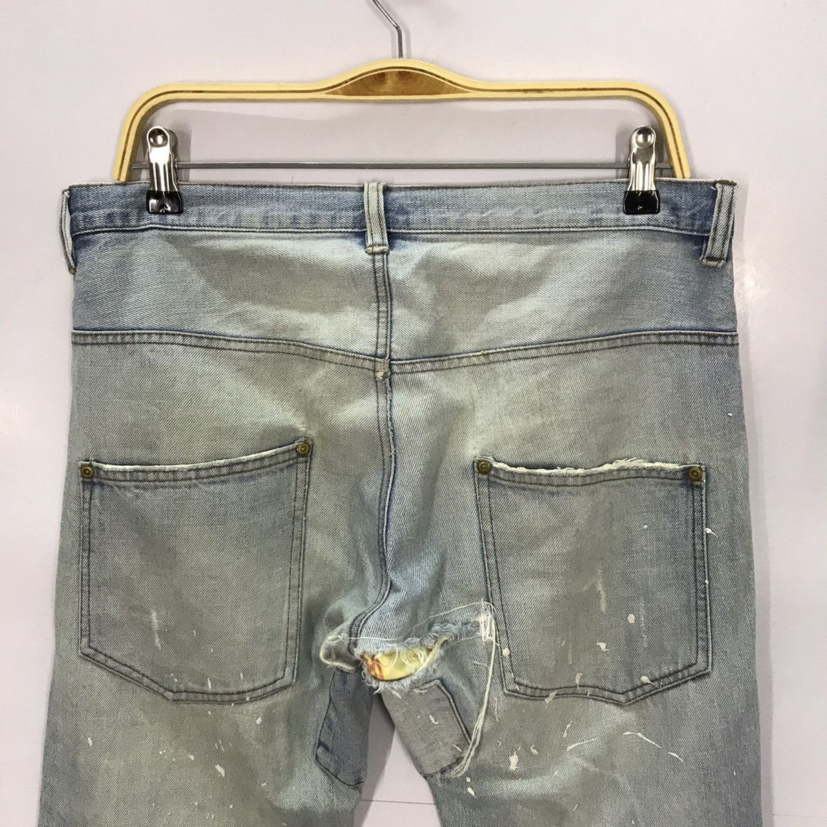 Other FLARED🔥JAPANERS DISTRESSED PATCHWORK DENIM PANTS Size US 30 / EU 46 - 6 Thumbnail