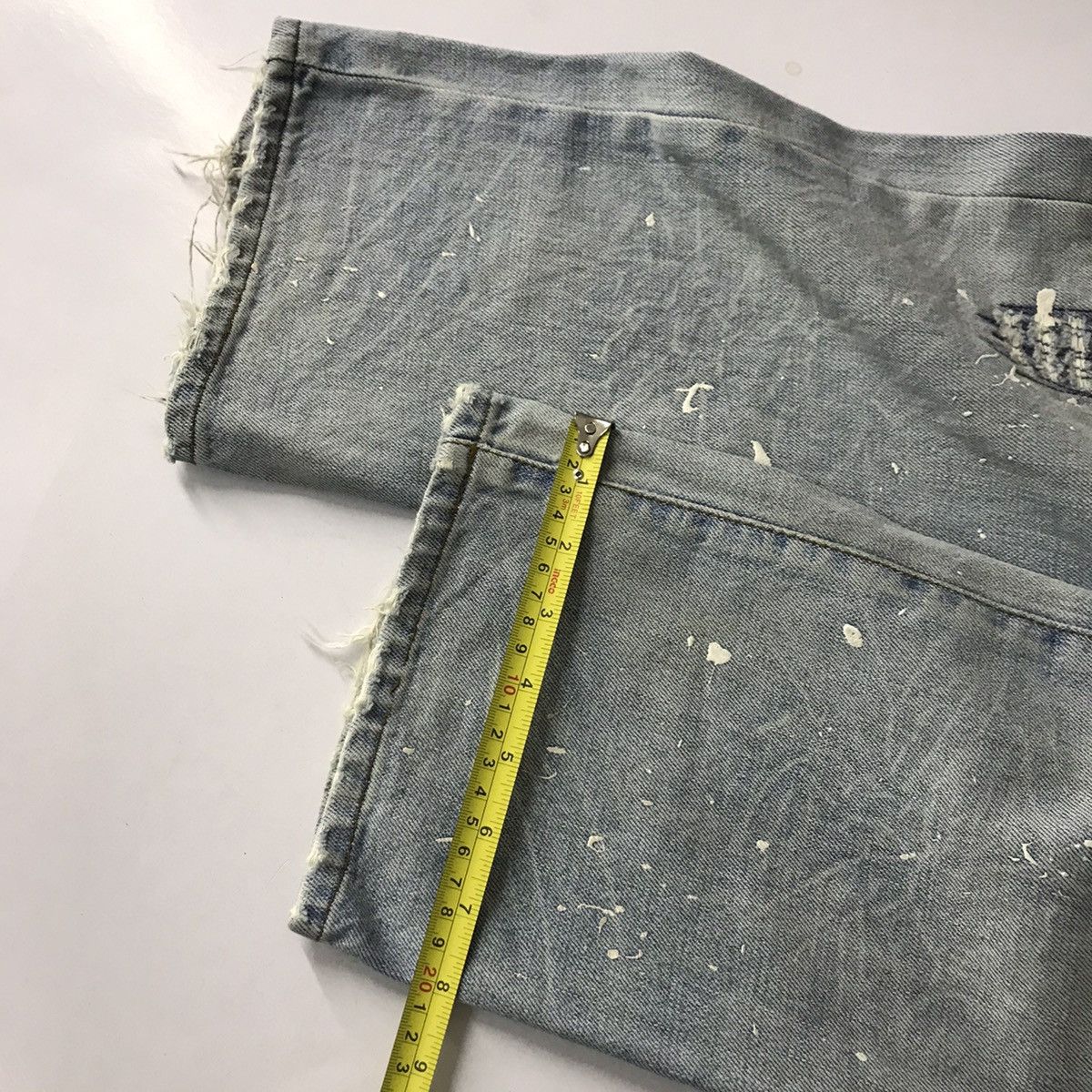 Other FLARED🔥JAPANERS DISTRESSED PATCHWORK DENIM PANTS Size US 30 / EU 46 - 18 Thumbnail