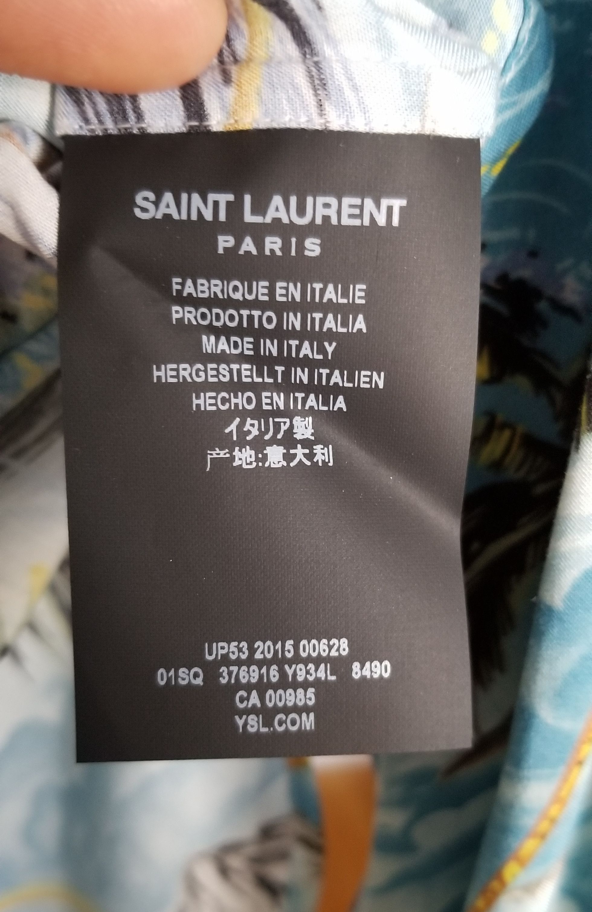 Saint Laurent Paris SS16 Saint Laurent Paris Hawaiian Shirt Size US L / EU 52-54 / 3 - 6 Thumbnail