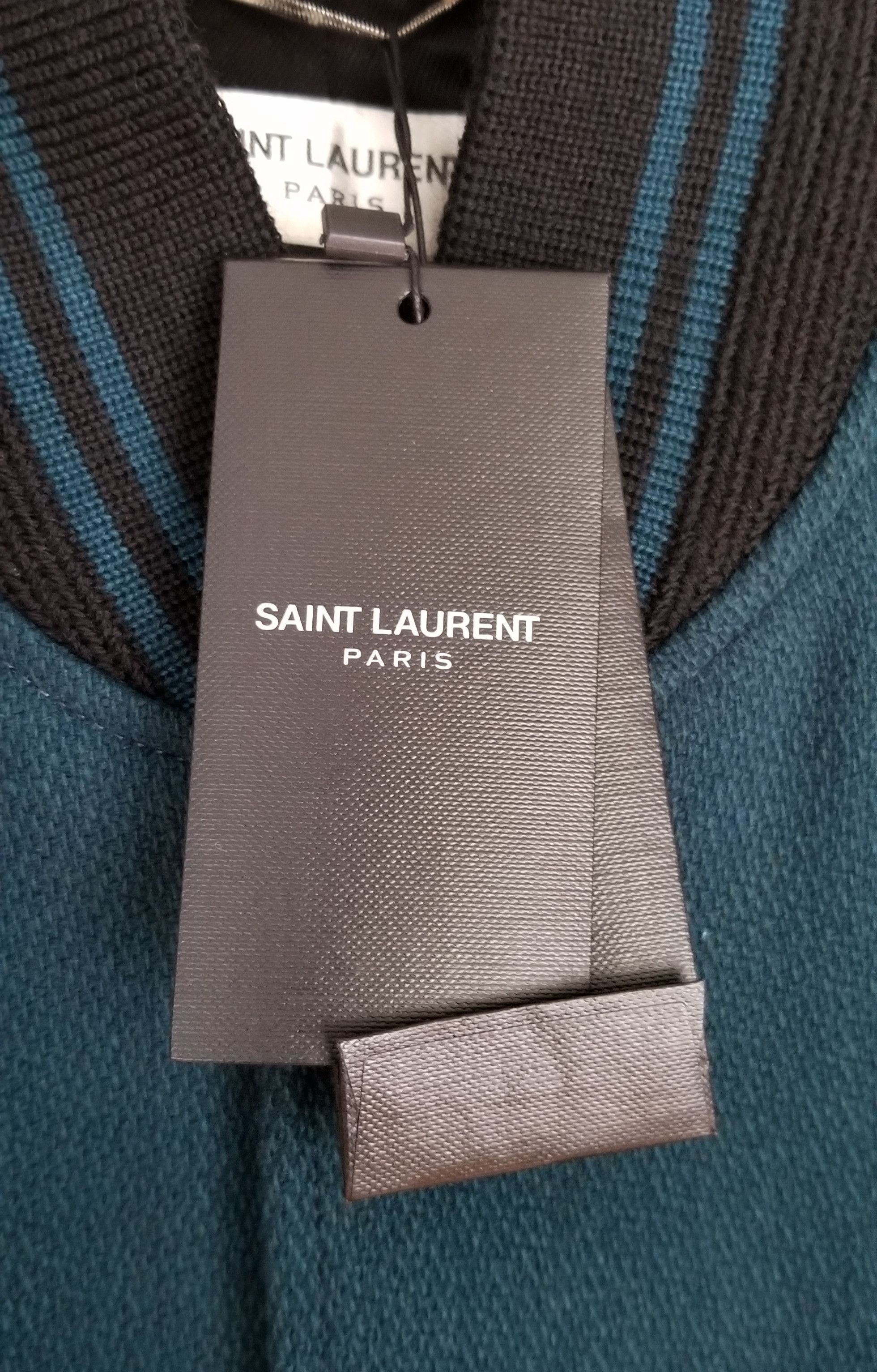 Saint Laurent Paris Saint Laurent Paris Teal Teddy Jacket Size US M / EU 48-50 / 2 - 5 Thumbnail