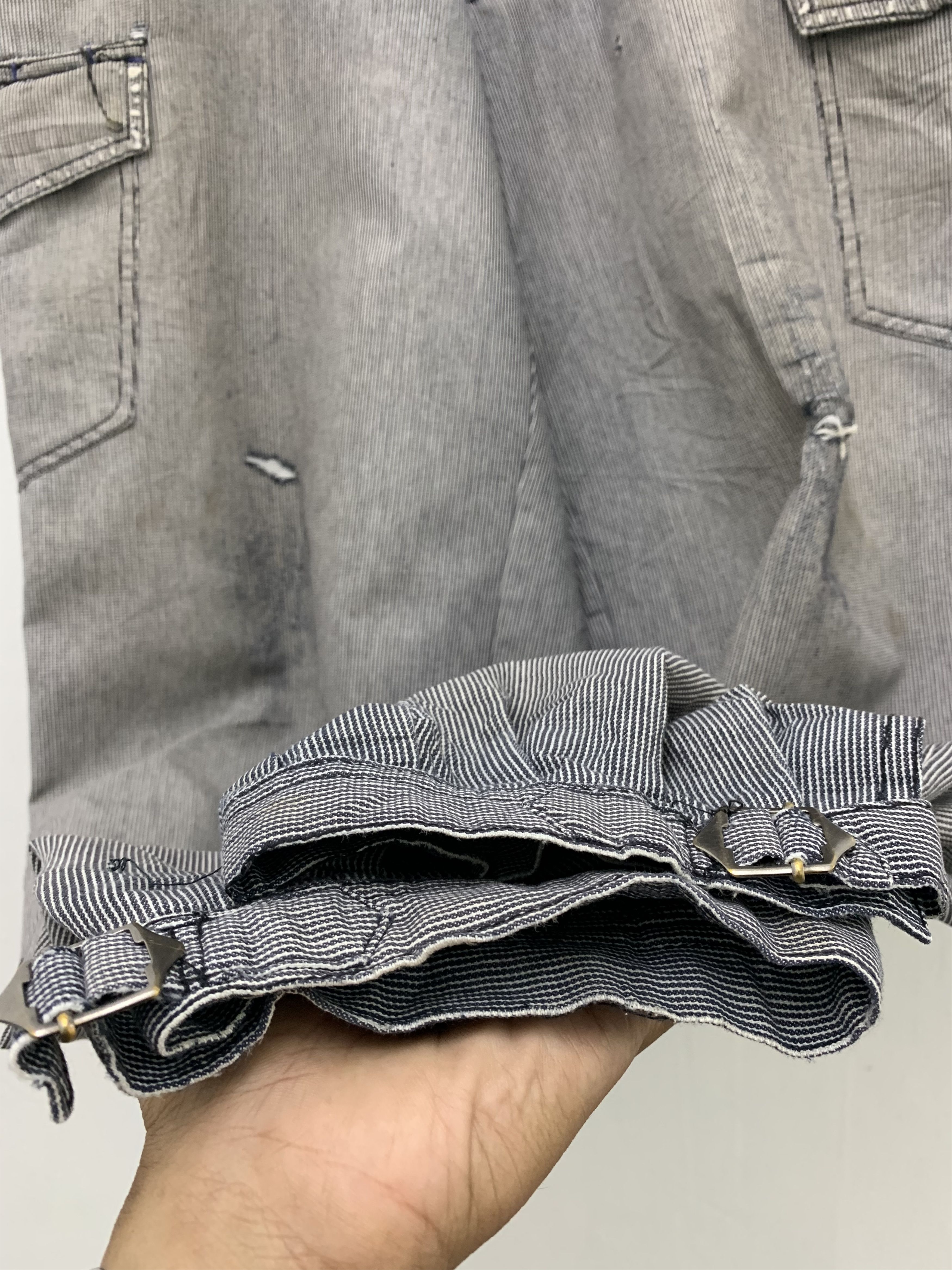 Japanese Brand Cargo Pants Multipocket Black White Stripes Japanese Brande Size US 31 - 9 Thumbnail