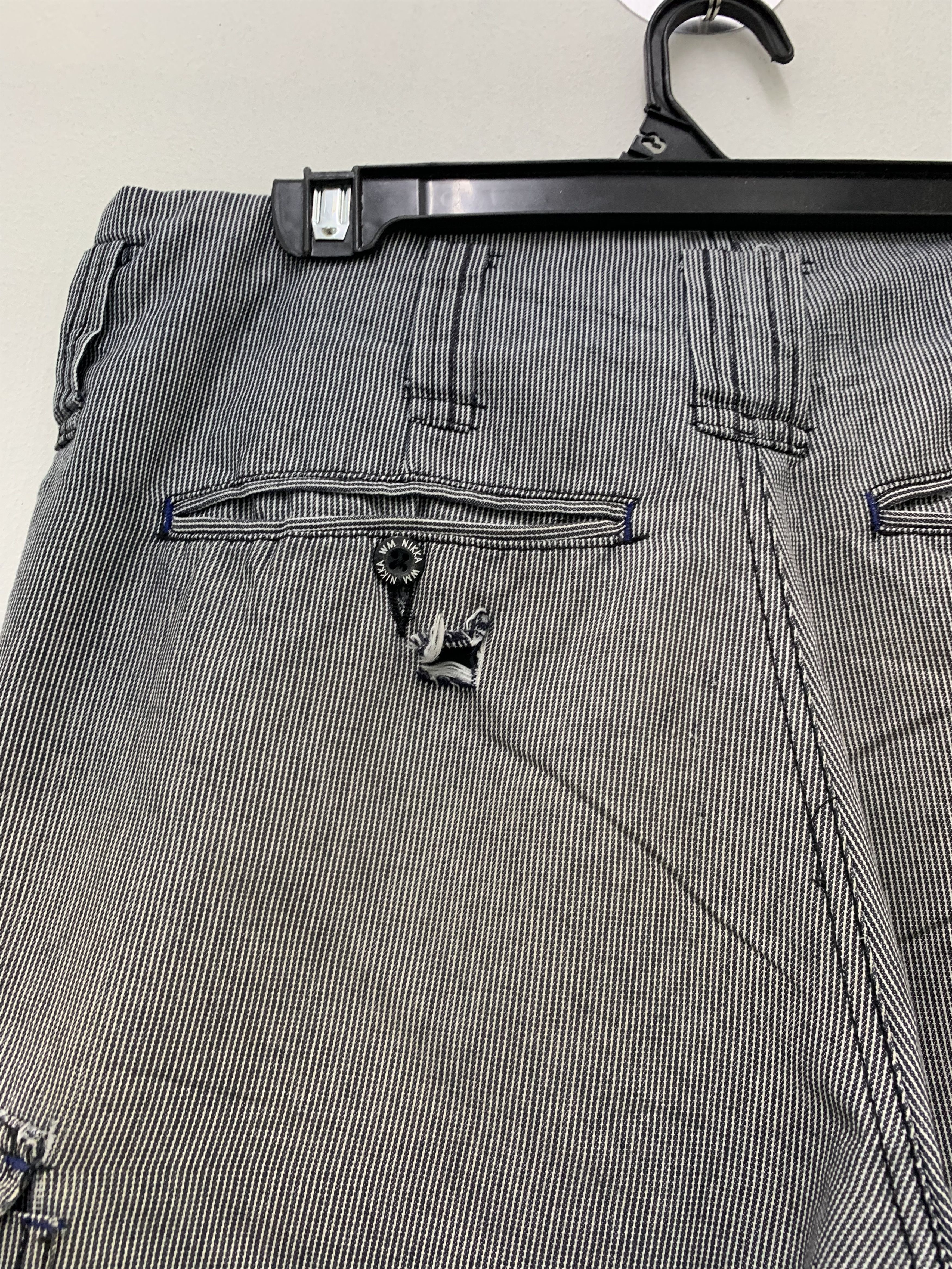 Japanese Brand Cargo Pants Multipocket Black White Stripes Japanese Brande Size US 31 - 15 Thumbnail