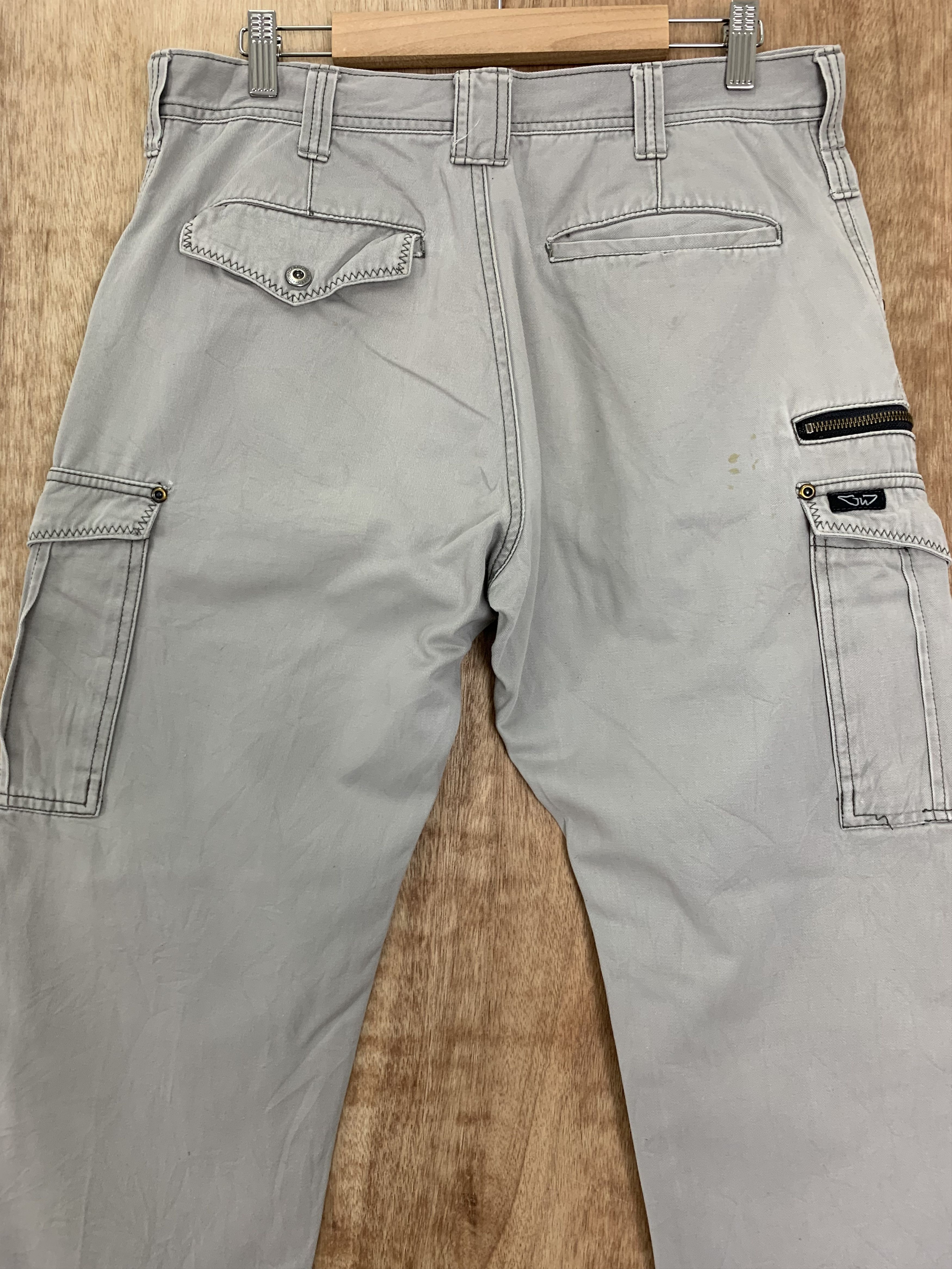 Japanese Brand Cargo Pants Distressed Multipocket Grey Streetwear Size US 31 - 10 Thumbnail