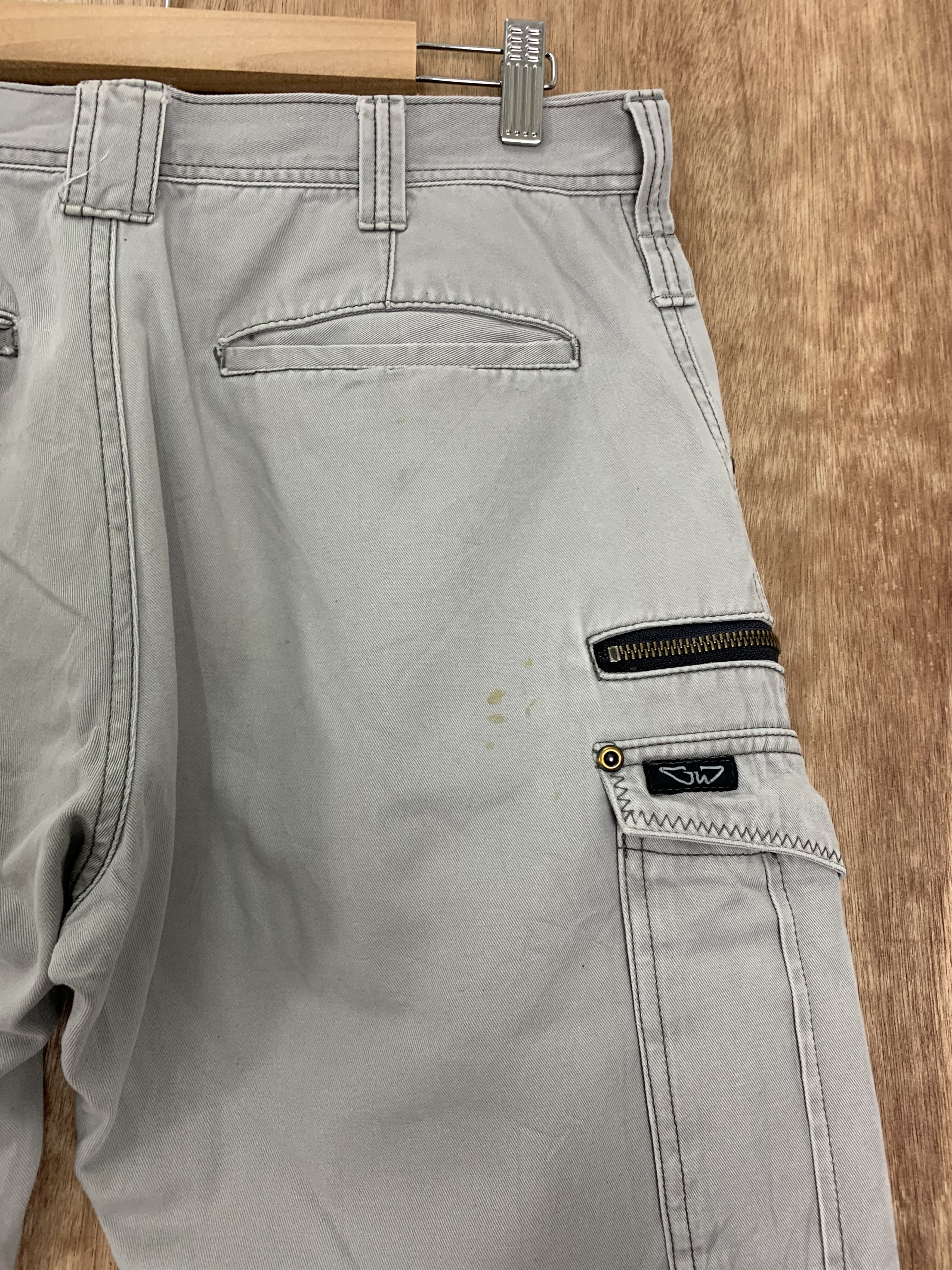 Japanese Brand Cargo Pants Distressed Multipocket Grey Streetwear Size US 31 - 13 Thumbnail