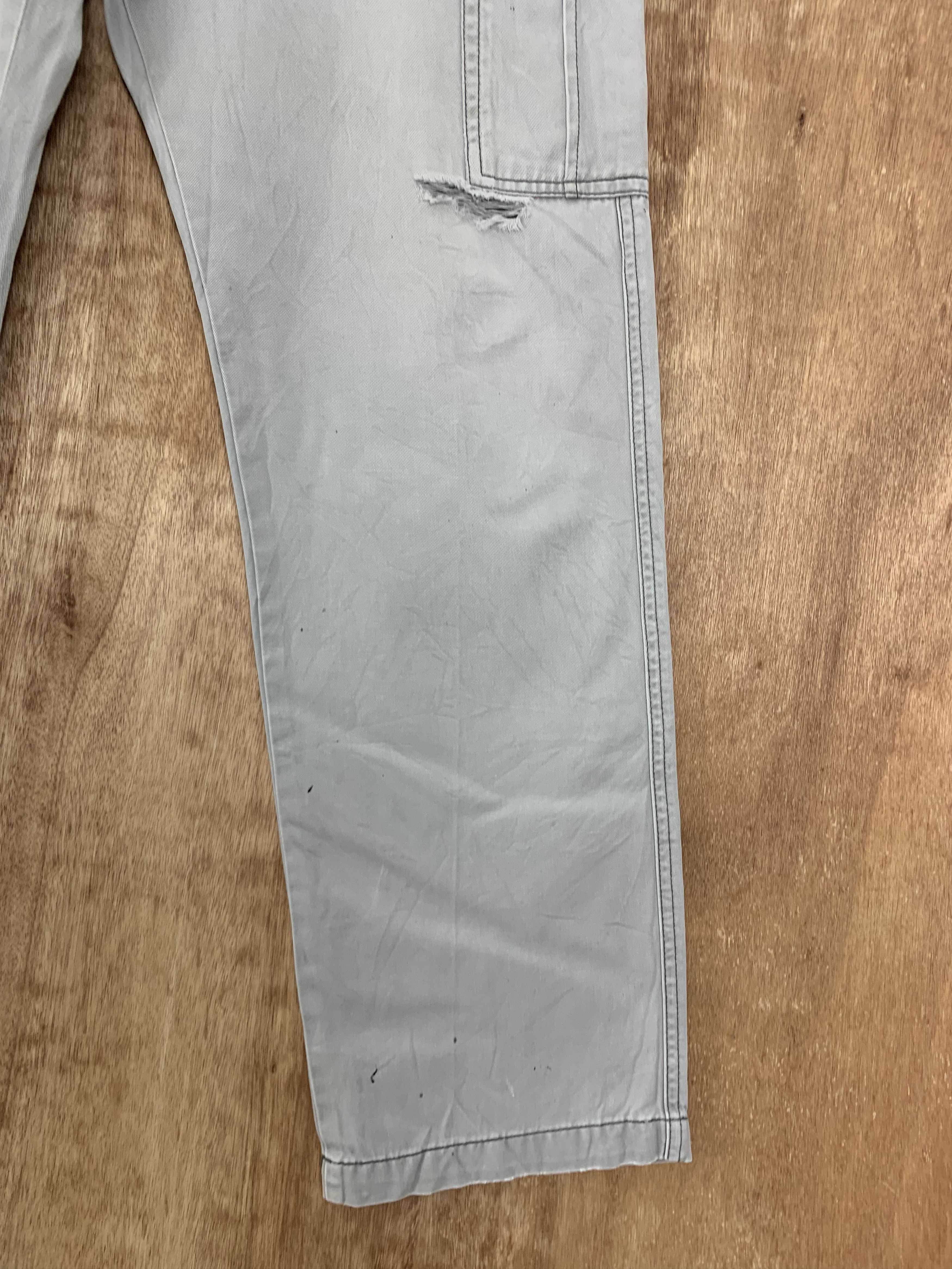 Japanese Brand Cargo Pants Distressed Multipocket Grey Streetwear Size US 31 - 8 Thumbnail
