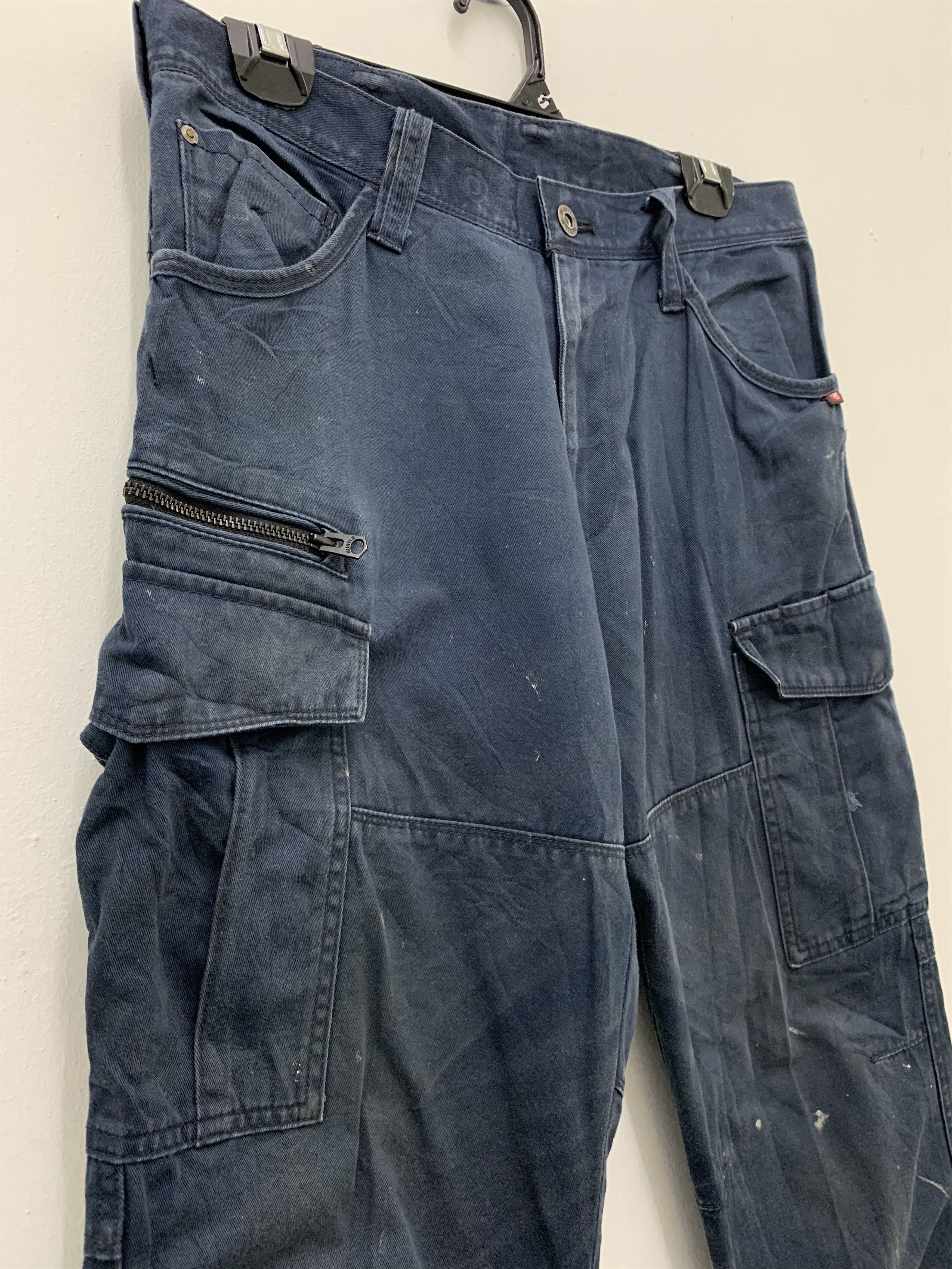 Japanese Brand Cargo Pants Burtle Workwear Multipocket Streetwear Painted Size US 29 - 4 Thumbnail