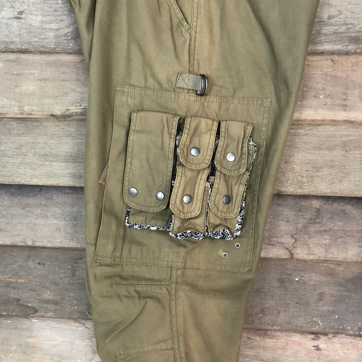 Japanese Brand Cargo Pants Rare Multipocket Japanese Branded Green #874 Size US 33 - 19 Thumbnail