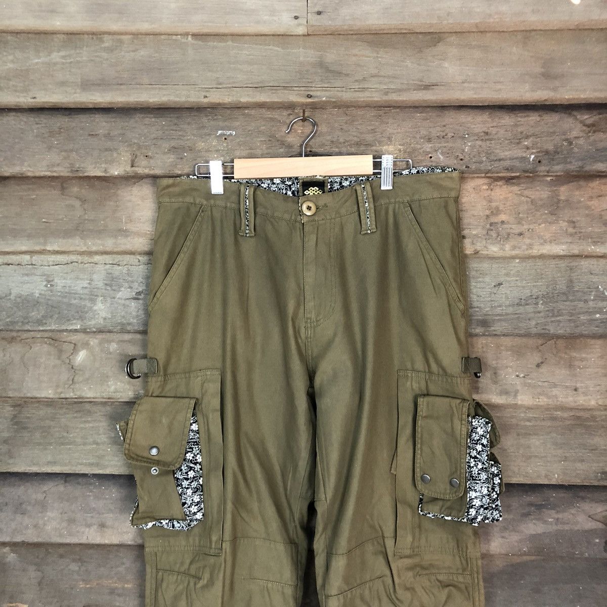 Japanese Brand Cargo Pants Rare Multipocket Japanese Branded Green #874 Size US 33 - 2 Thumbnail