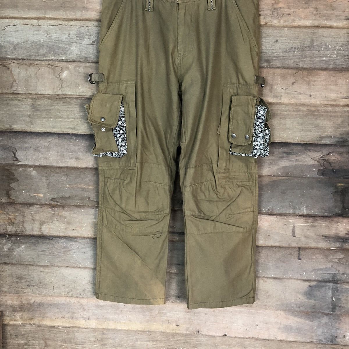 Japanese Brand Cargo Pants Rare Multipocket Japanese Branded Green #874 Size US 33 - 3 Thumbnail