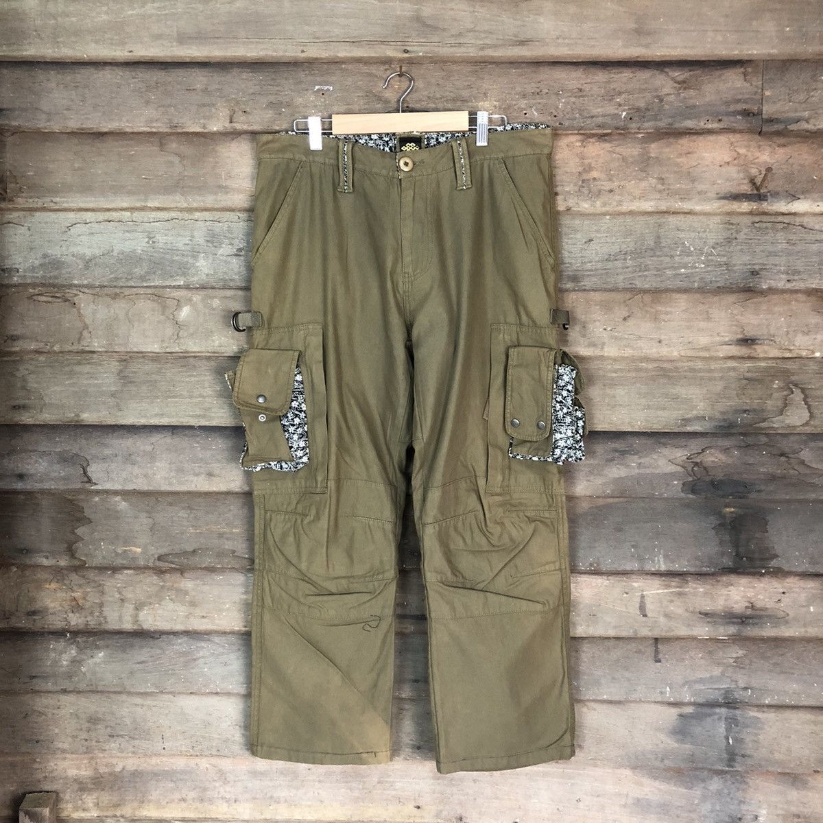 Japanese Brand Cargo Pants Rare Multipocket Japanese Branded Green #874 Size US 33 - 1 Thumbnail