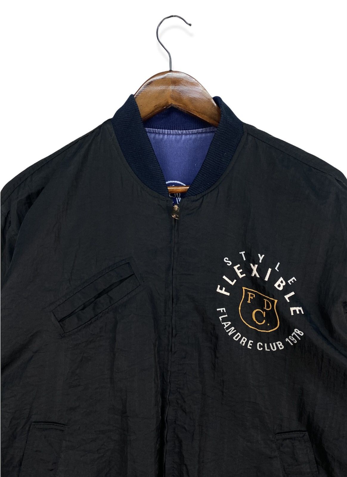 Vintage Vintage Flandre Club Reversible Bomber Jacket Size US M / EU 48-50 / 2 - 6 Thumbnail