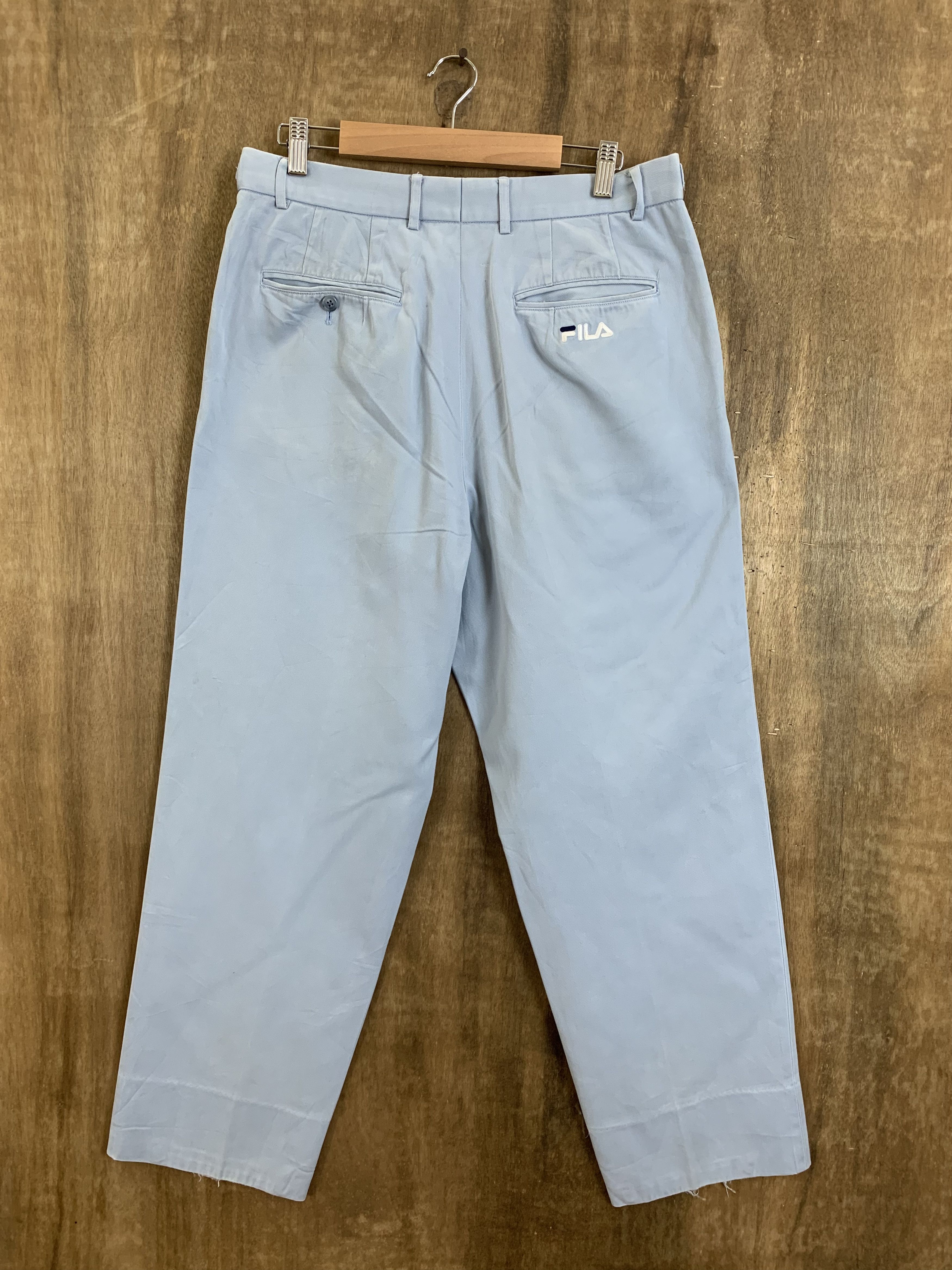 image of Fila Pants Adjustable Vintage ed in Light Blue, Men's (Size 32)