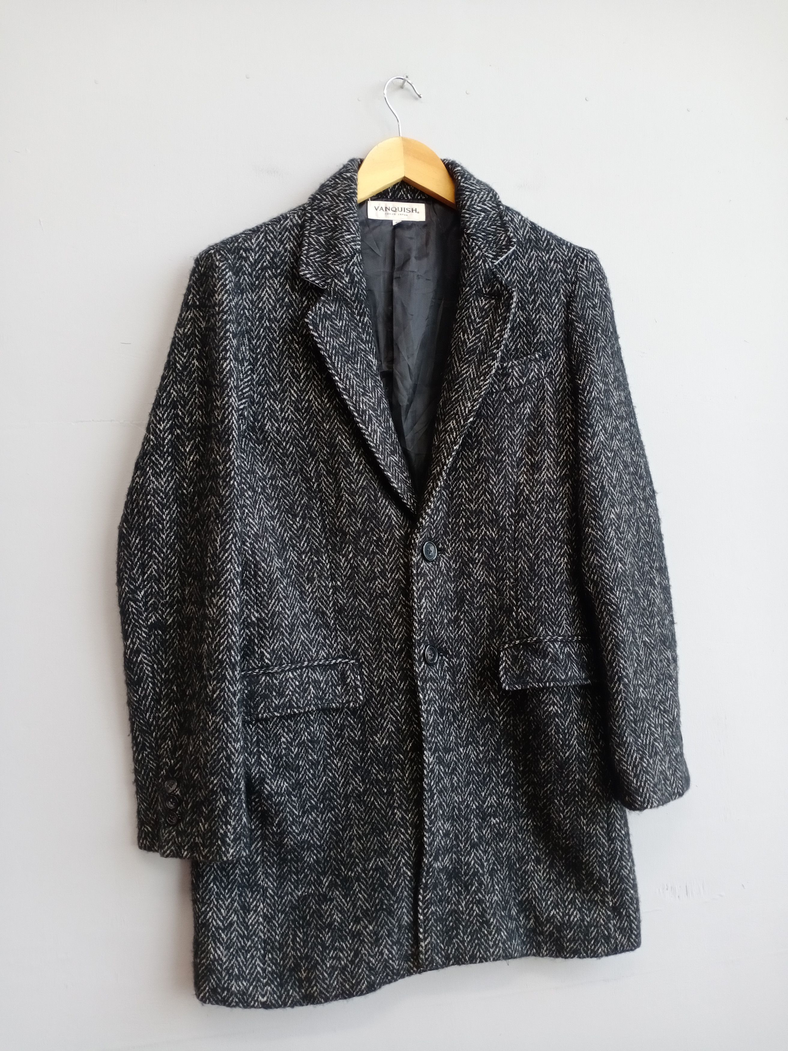 Vanquish 💥RARE💥Vintage Vanquish Japan Wool Long Coat Jacket Size US S / EU 44-46 / 1 - 2 Thumbnail