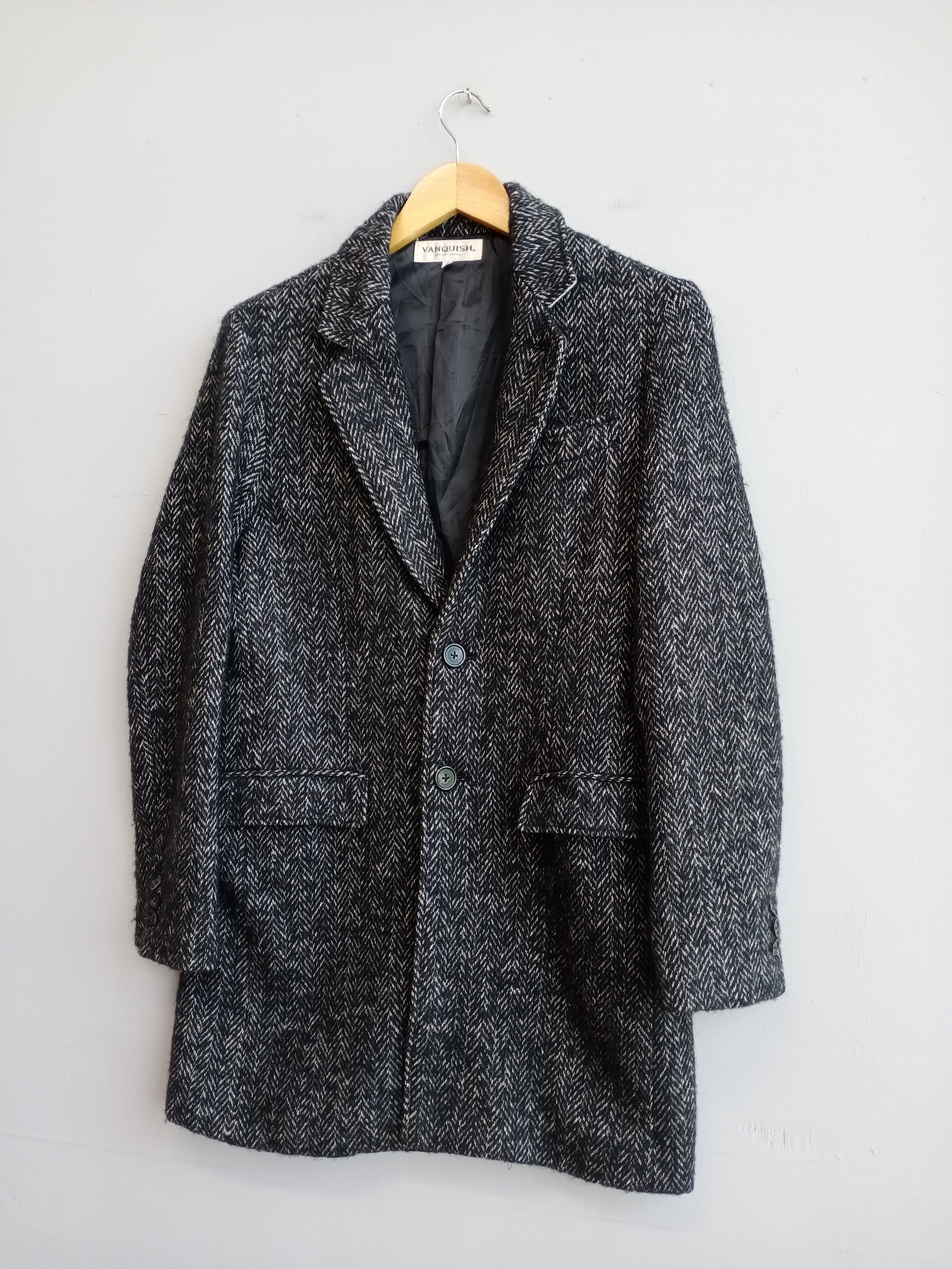Vanquish 💥RARE💥Vintage Vanquish Japan Wool Long Coat Jacket Size US S / EU 44-46 / 1 - 3 Thumbnail