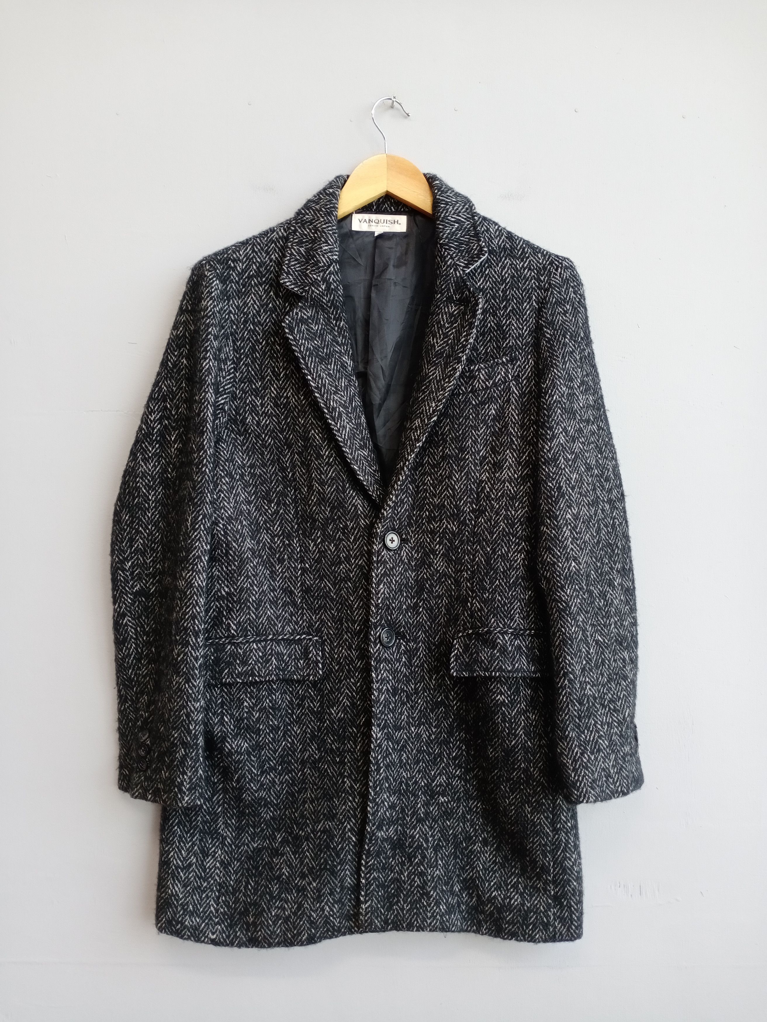 Vanquish 💥RARE💥Vintage Vanquish Japan Wool Long Coat Jacket Size US S / EU 44-46 / 1 - 1 Thumbnail