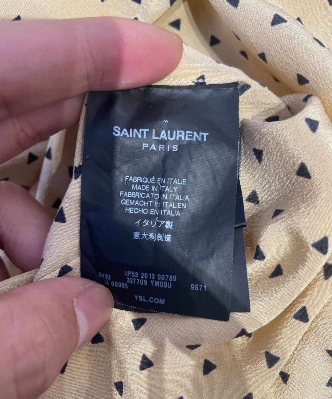 Saint Laurent Paris Saint Laurent Triangle print shirt Size US M / EU 48-50 / 2 - 4 Thumbnail