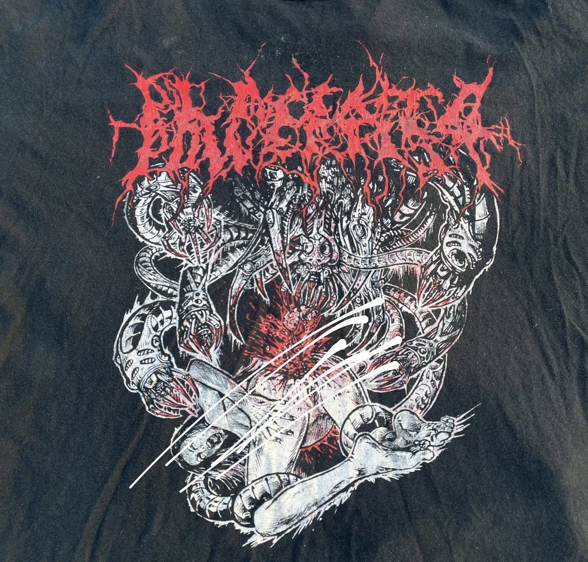 Vintage Vintage Y2K Thrashed Graphic Tee Horror Punk Dark Boxy XL Size US XL / EU 56 / 4 - 4 Thumbnail