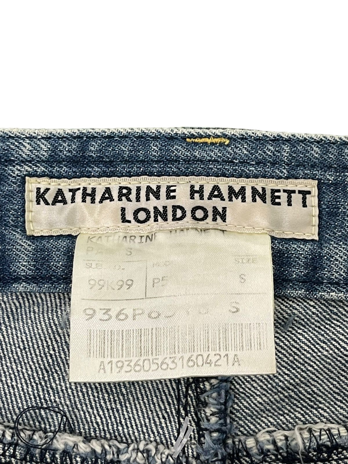 Japanese Brand Flare Jeans Katharine Hamnett Distress Denim Low Rise 3🟦5 Size US 29 - 10 Thumbnail