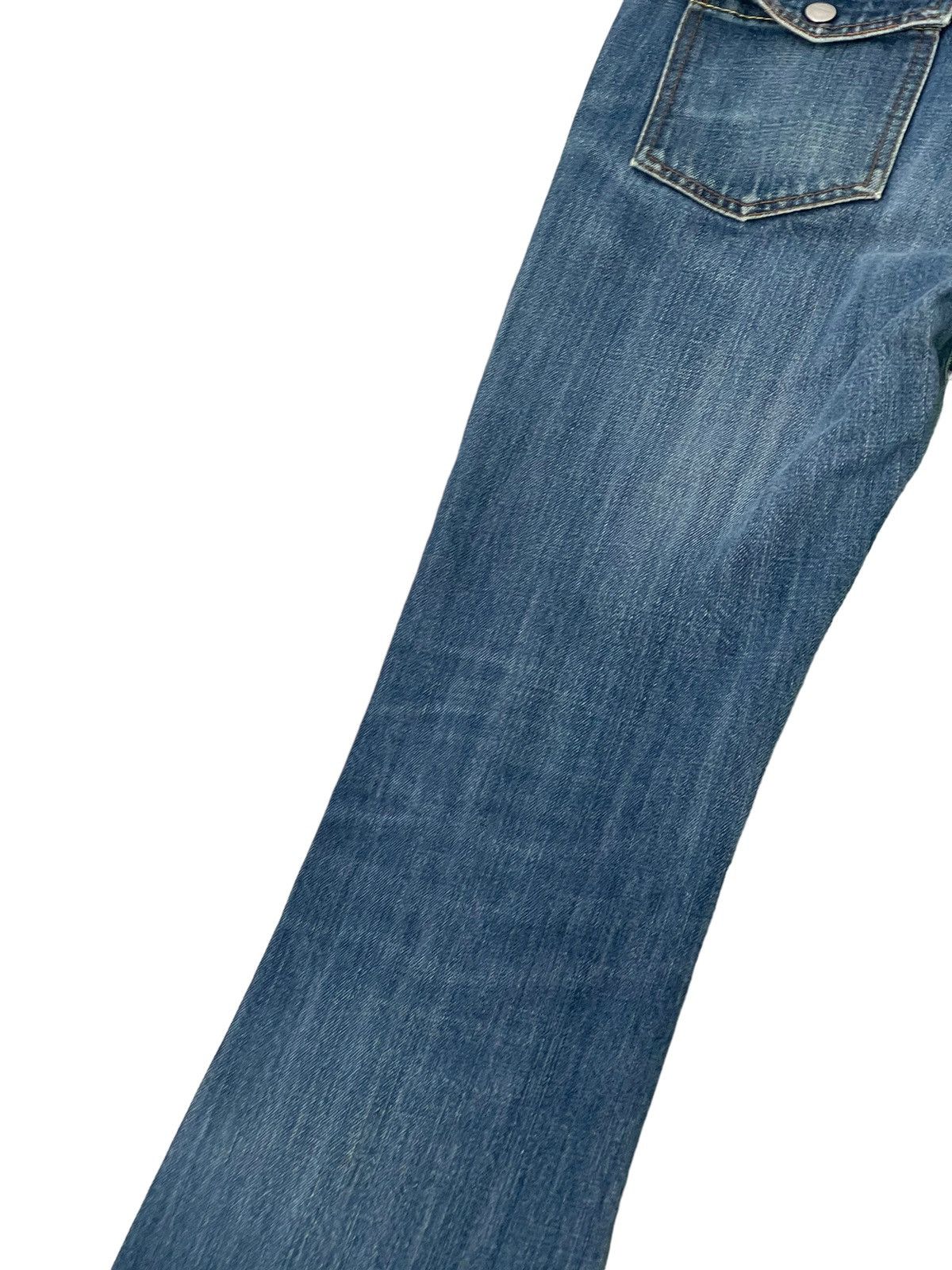 Japanese Brand Flare Jeans Katharine Hamnett Distress Denim Low Rise 3🟦5 Size US 29 - 17 Thumbnail