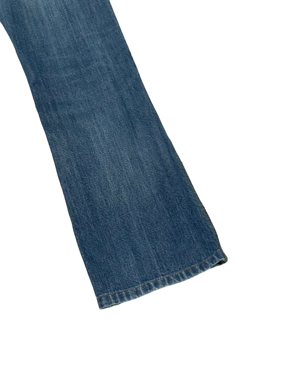 Japanese Brand Flare Jeans Katharine Hamnett Distress Denim Low Rise 3🟦5 Size US 29 - 15 Thumbnail