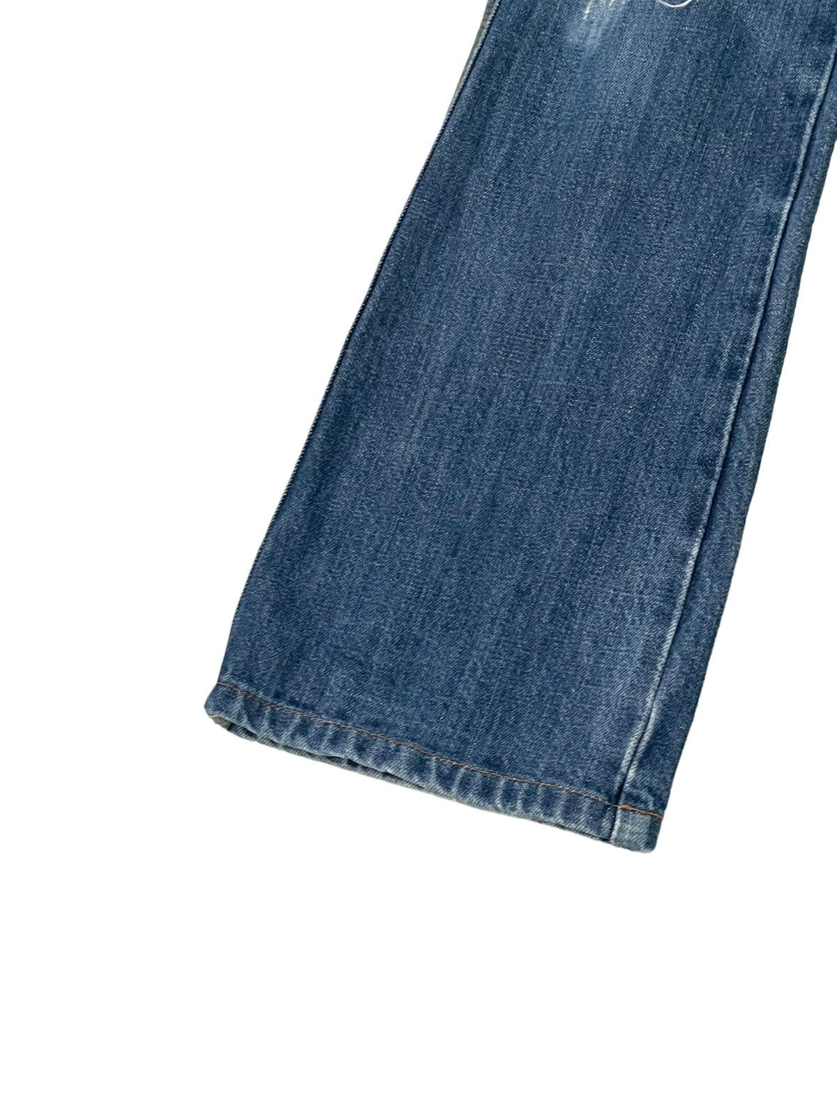 Japanese Brand Flare Jeans Katharine Hamnett Distress Denim Low Rise 3🟦5 Size US 29 - 5 Thumbnail