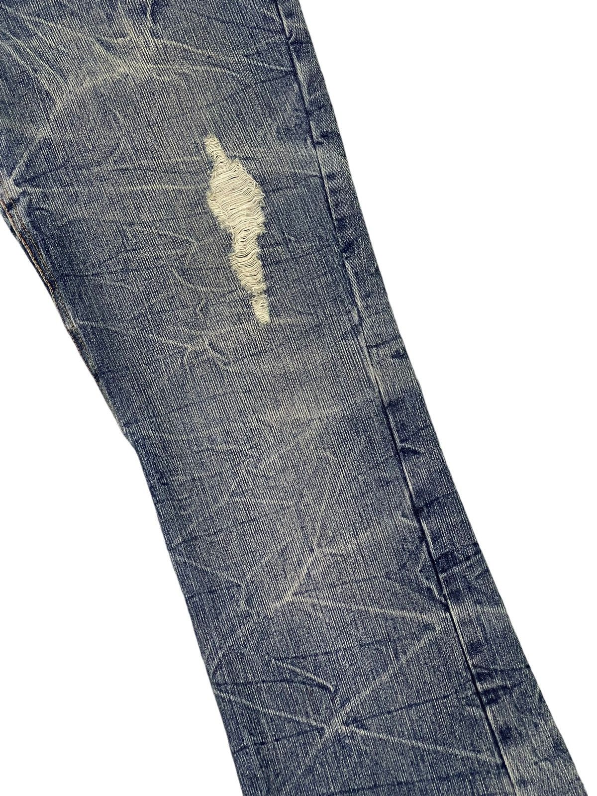 Japanese Brand Flare Jeans Place Plan Distress Low Rise Denim Boot Cut 5🟦4 Size US 31 - 15 Thumbnail