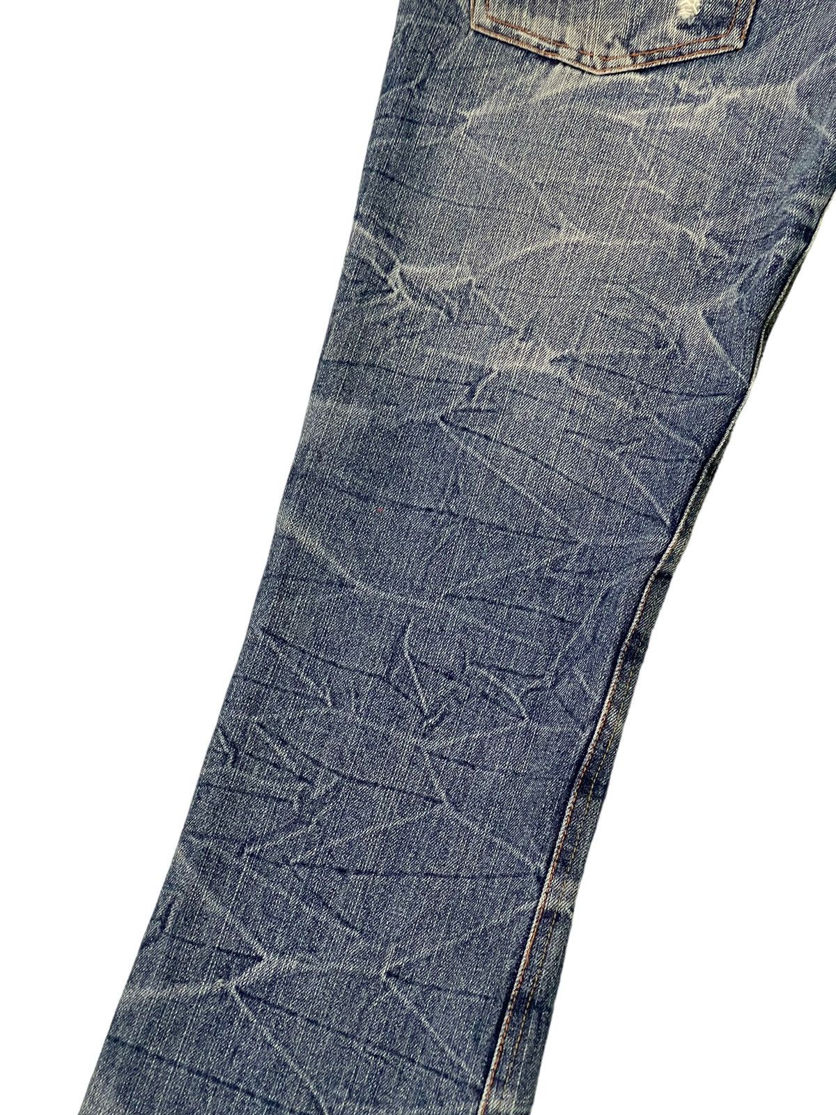 Japanese Brand Flare Jeans Place Plan Distress Low Rise Denim Boot Cut 5🟦4 Size US 31 - 6 Thumbnail