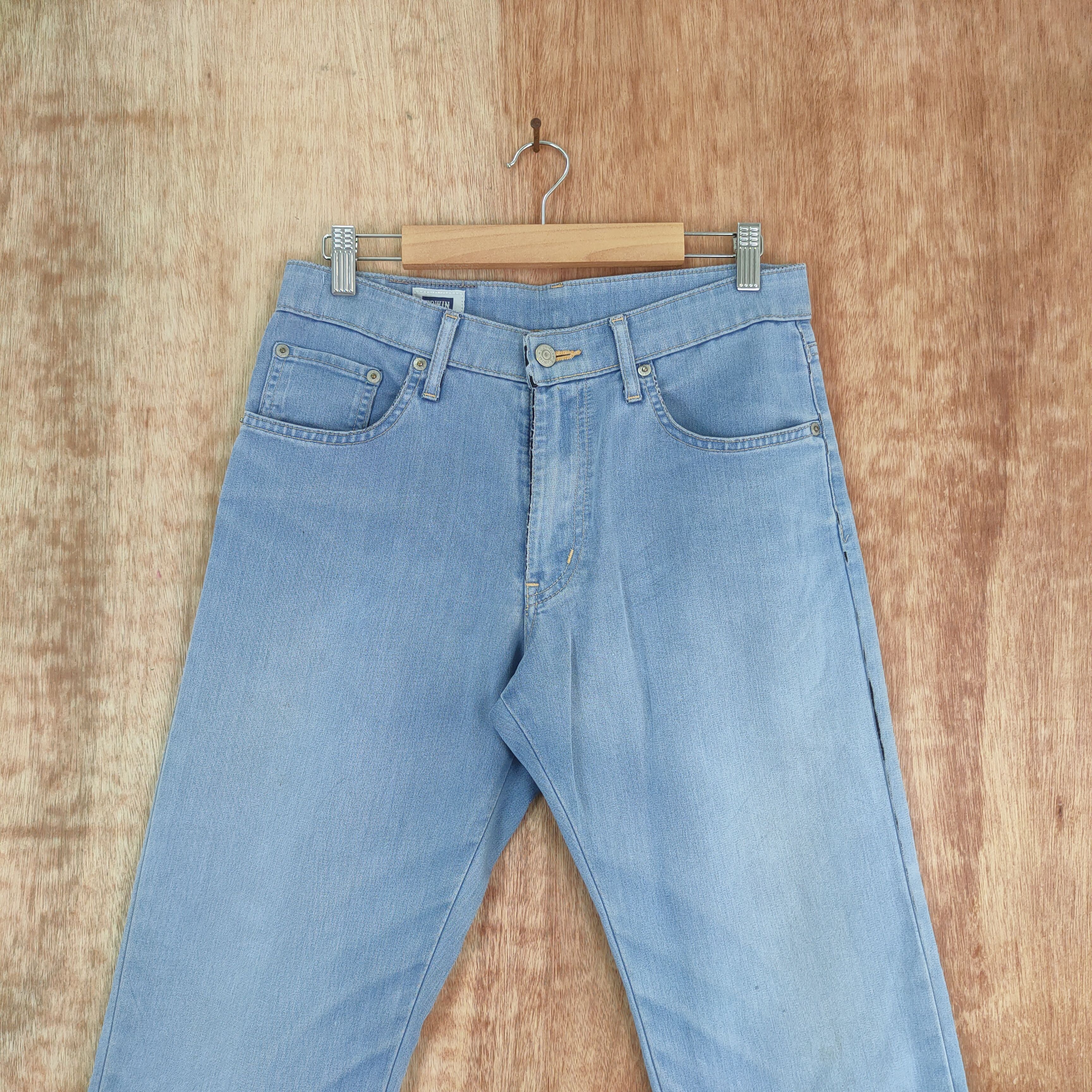 Edwin × Vintage EDWIN LIGHT BLUE JEANS PANTS Size US 29 - 2 Thumbnail