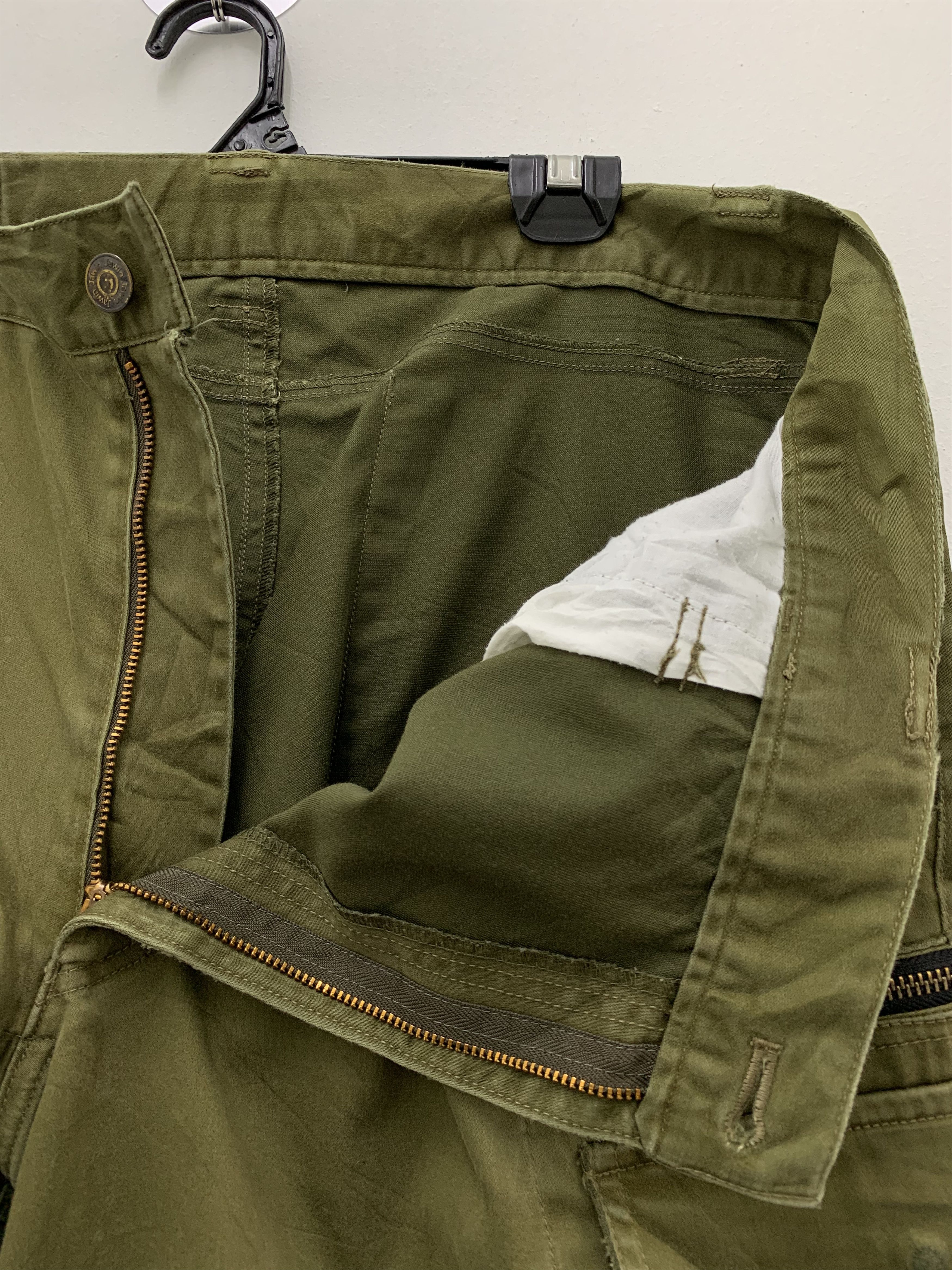Japanese Brand Cargo Pants Jawin Multipocket Double Knee Dark Green 38" Size US 38 / EU 54 - 9 Thumbnail