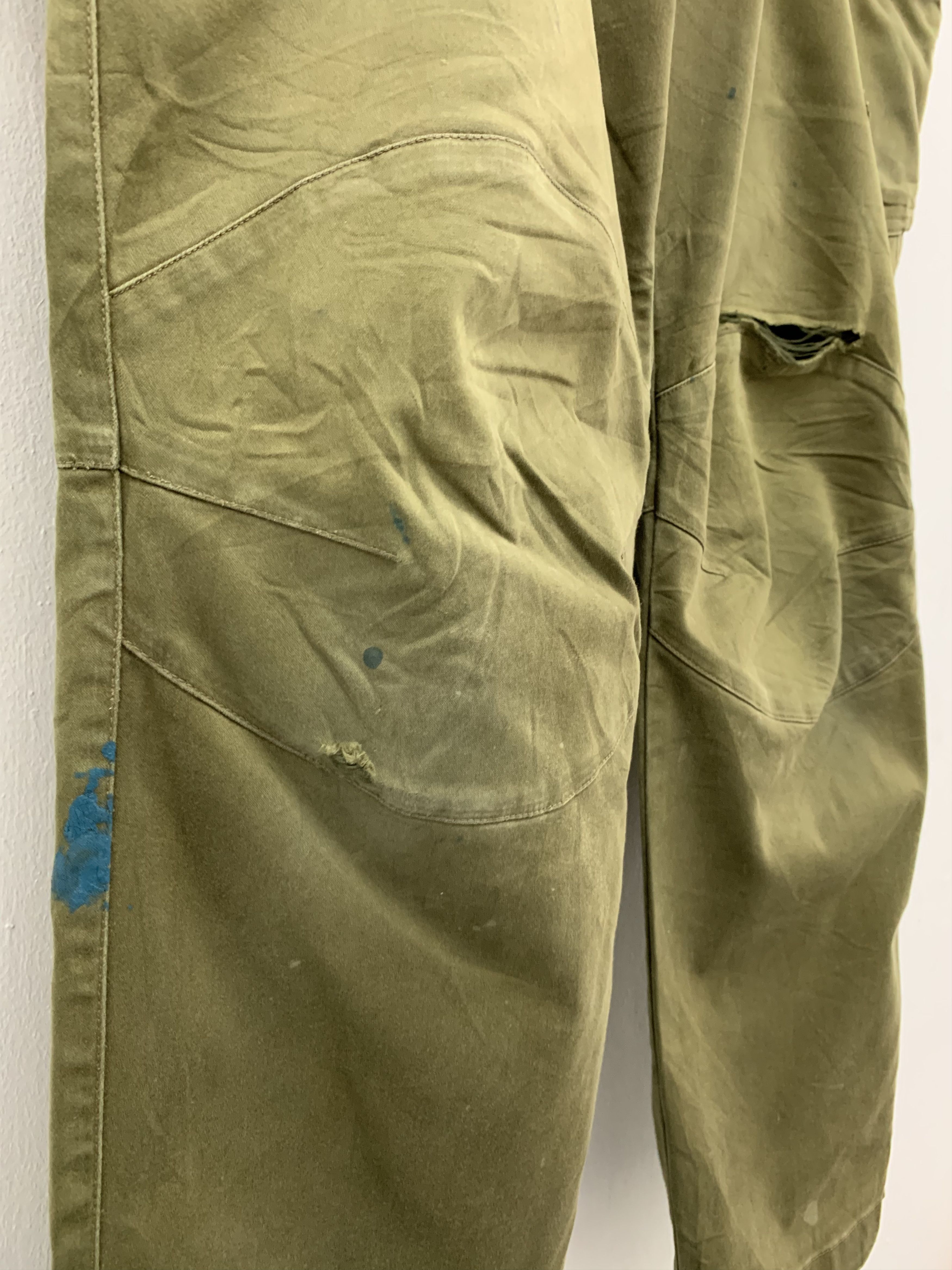Japanese Brand Cargo Pants Jawin Multipocket Double Knee Dark Green 38" Size US 38 / EU 54 - 5 Thumbnail