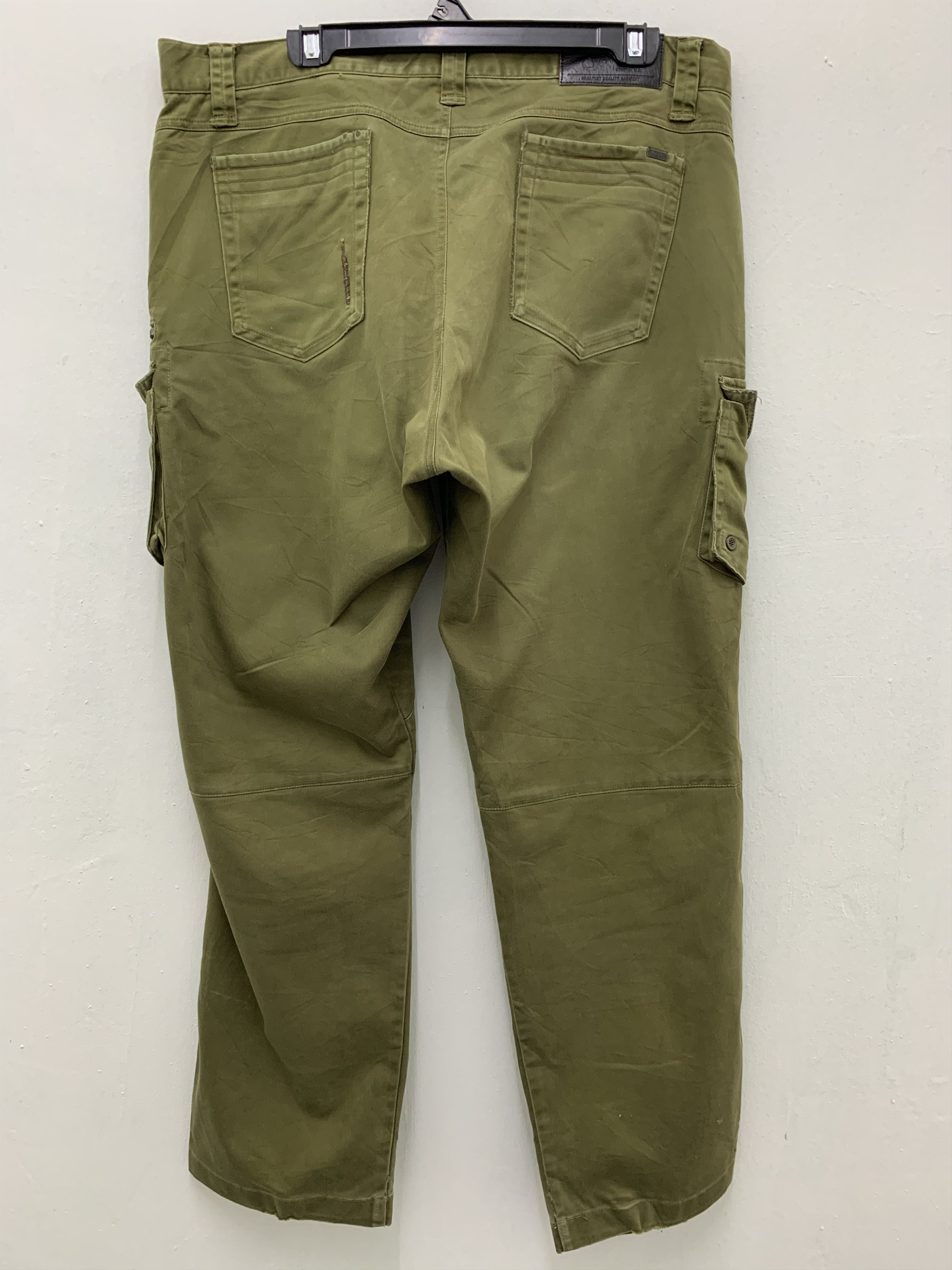 Japanese Brand Cargo Pants Jawin Multipocket Double Knee Dark Green 38" Size US 38 / EU 54 - 11 Thumbnail