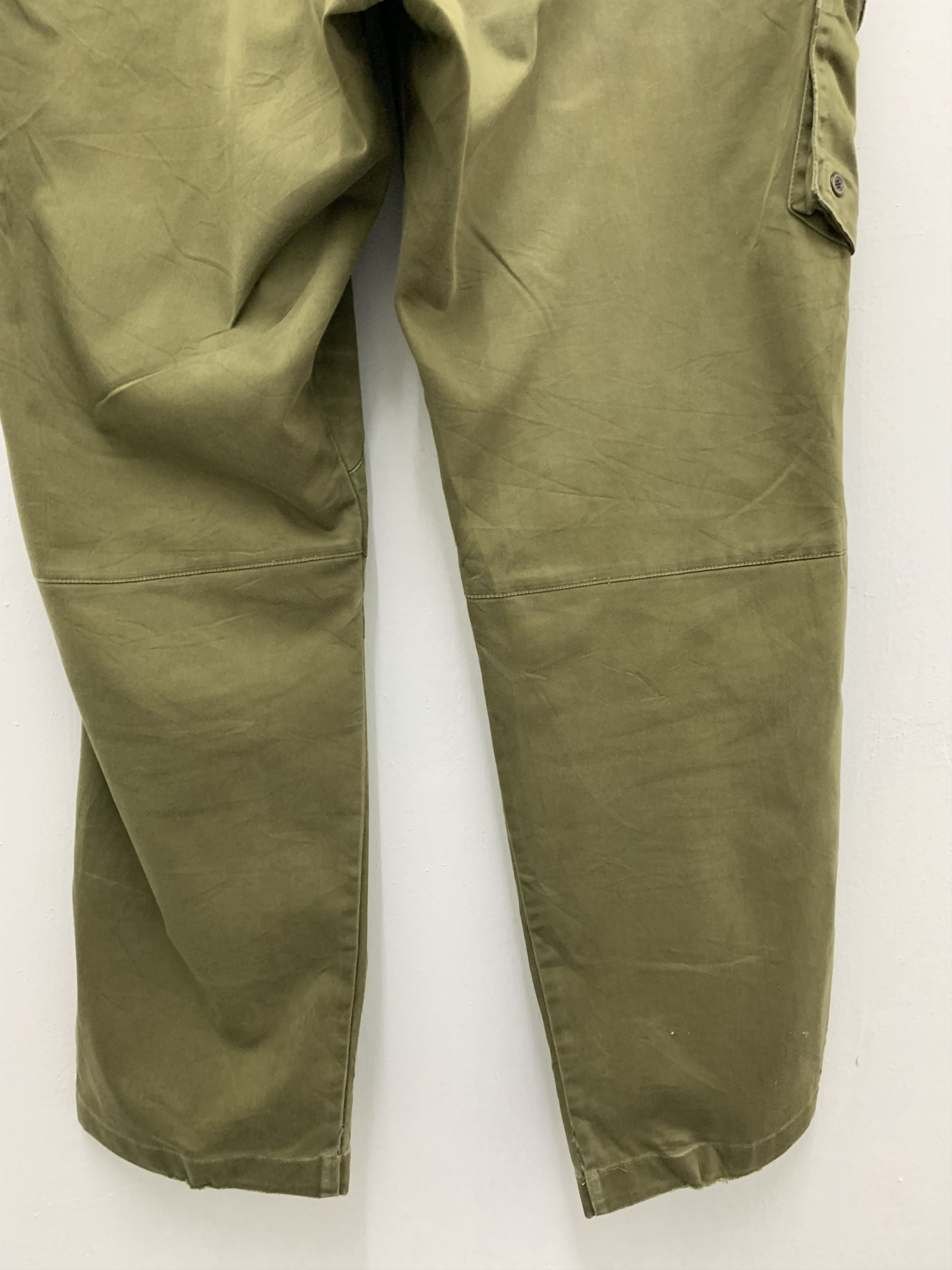 Japanese Brand Cargo Pants Jawin Multipocket Double Knee Dark Green 38" Size US 38 / EU 54 - 13 Thumbnail