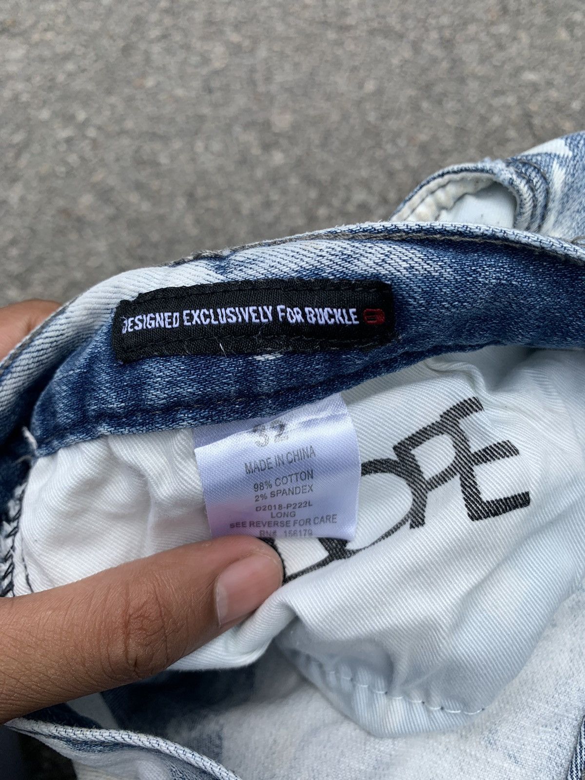 Japanese Brand Acid Wash Dope Denim Distressed Kurt Cobain Balmain Style Size US 31 - 24 Thumbnail