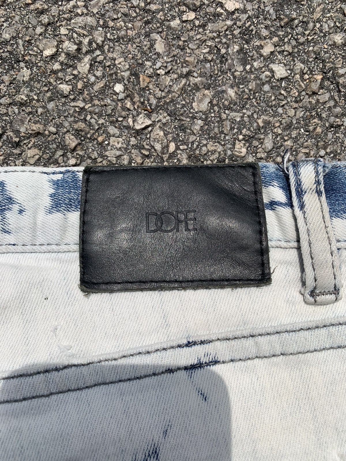 Japanese Brand Acid Wash Dope Denim Distressed Kurt Cobain Balmain Style Size US 31 - 20 Thumbnail