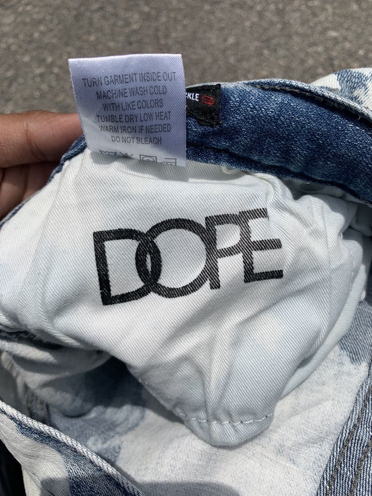 Japanese Brand Acid Wash Dope Denim Distressed Kurt Cobain Balmain Style Size US 31 - 23 Thumbnail