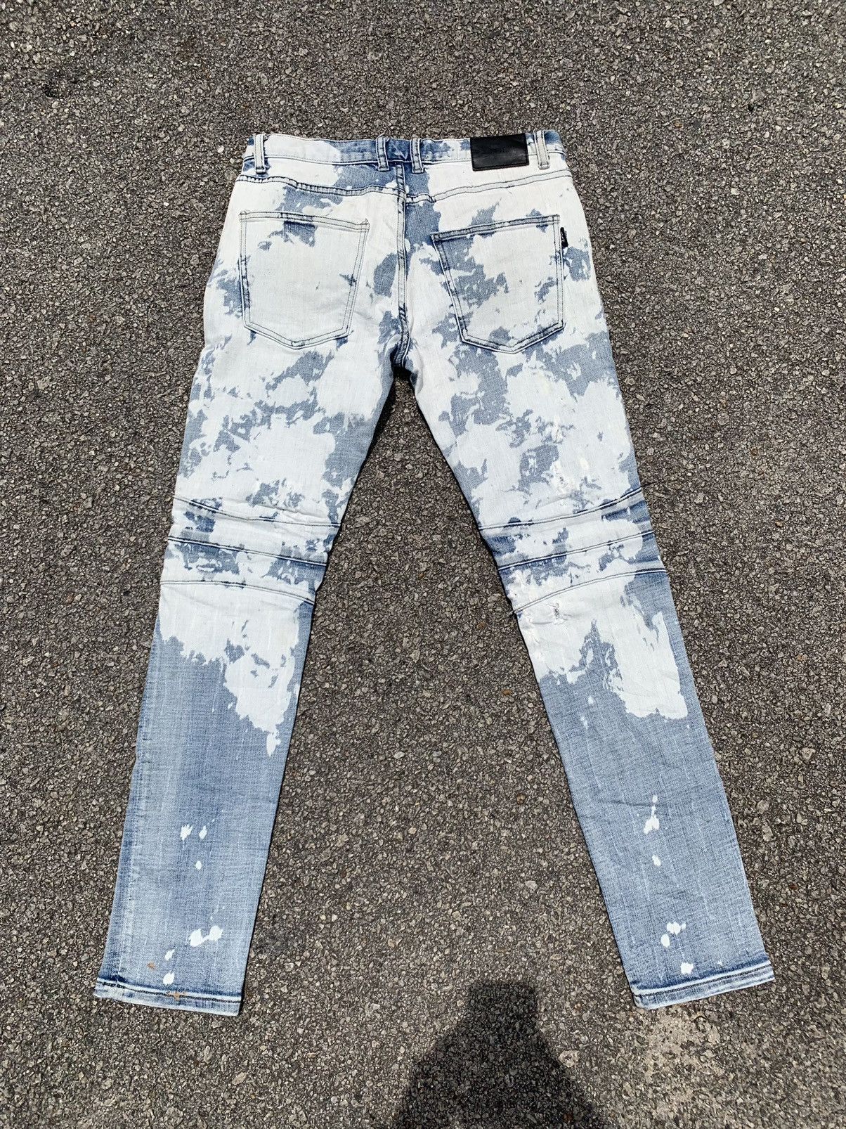 Japanese Brand Acid Wash Dope Denim Distressed Kurt Cobain Balmain Style Size US 31 - 14 Thumbnail