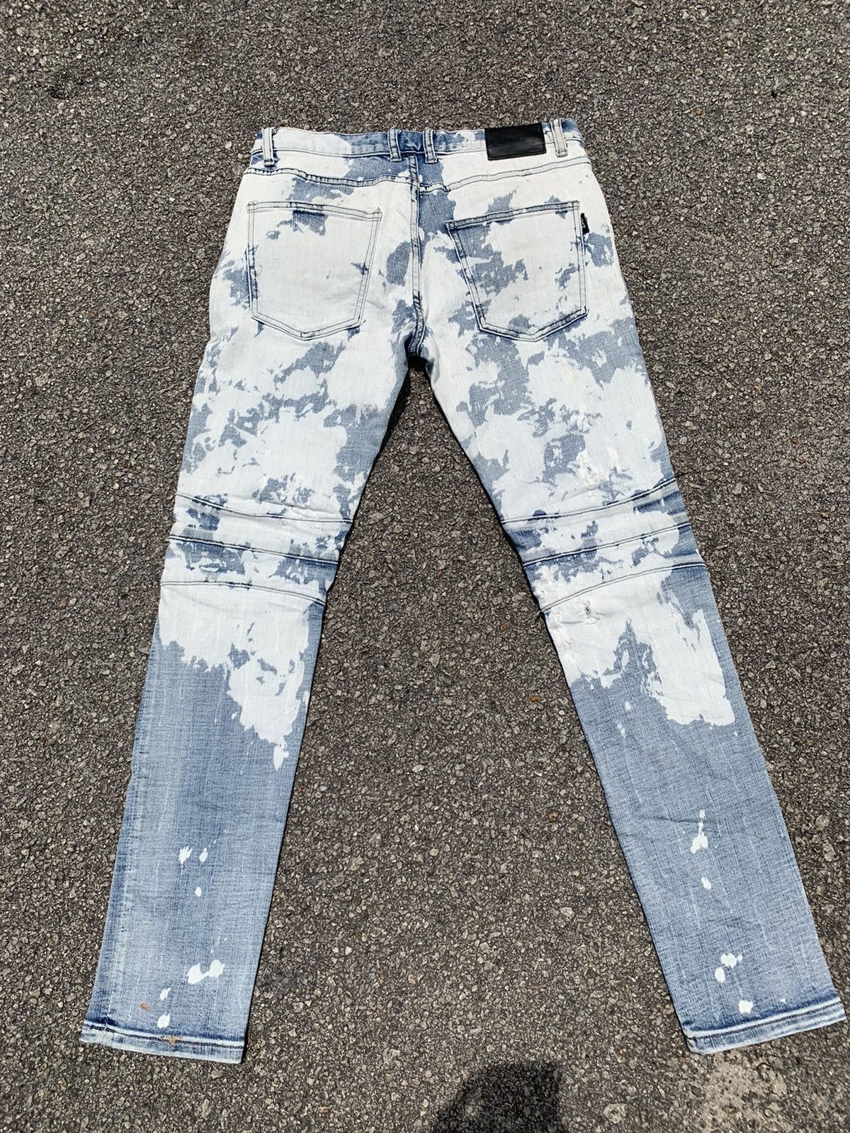 Japanese Brand Acid Wash Dope Denim Distressed Kurt Cobain Balmain Style Size US 31 - 15 Thumbnail