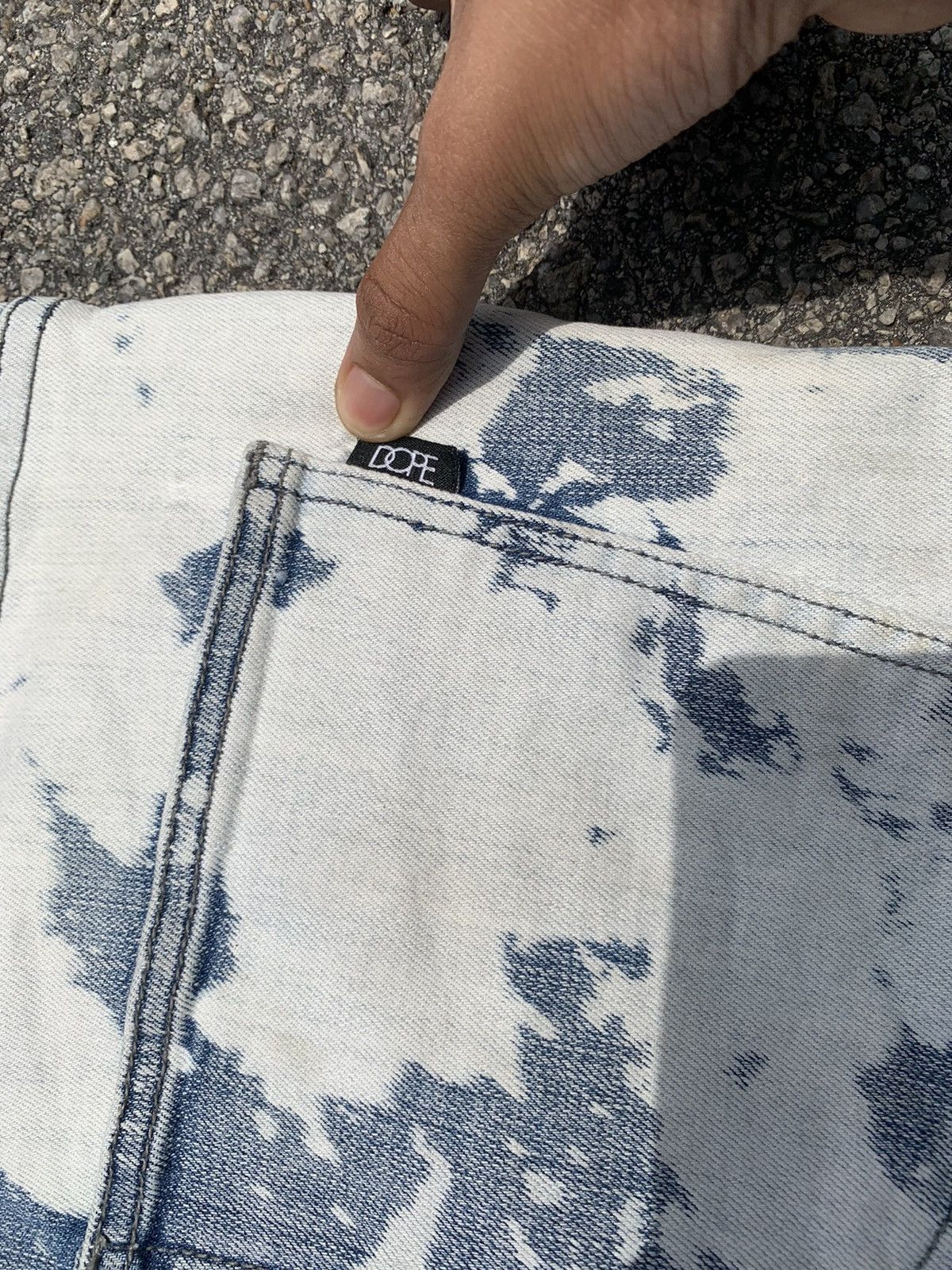 Japanese Brand Acid Wash Dope Denim Distressed Kurt Cobain Balmain Style Size US 31 - 19 Thumbnail